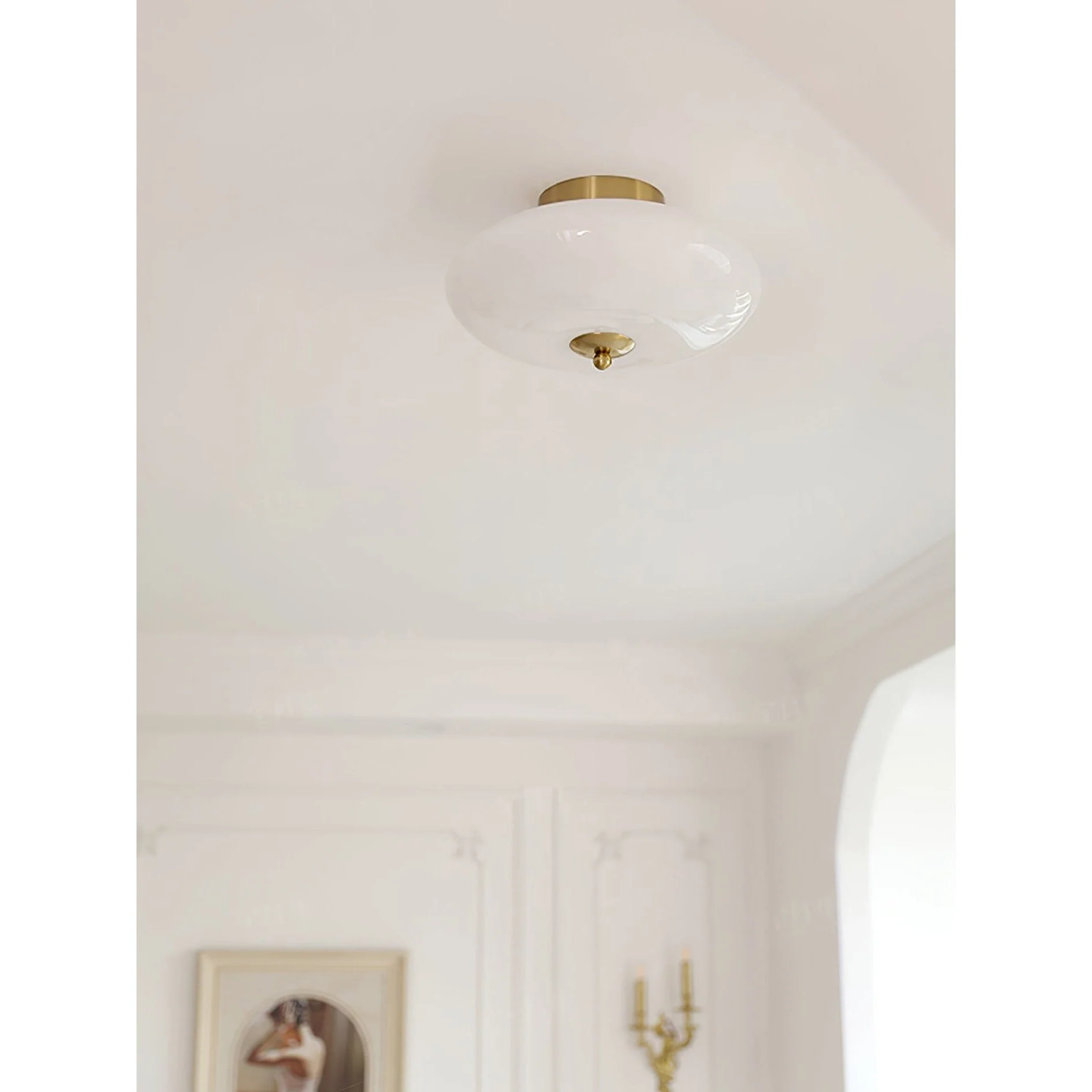 Opal Modern Glass Ceiling Light - Image 14