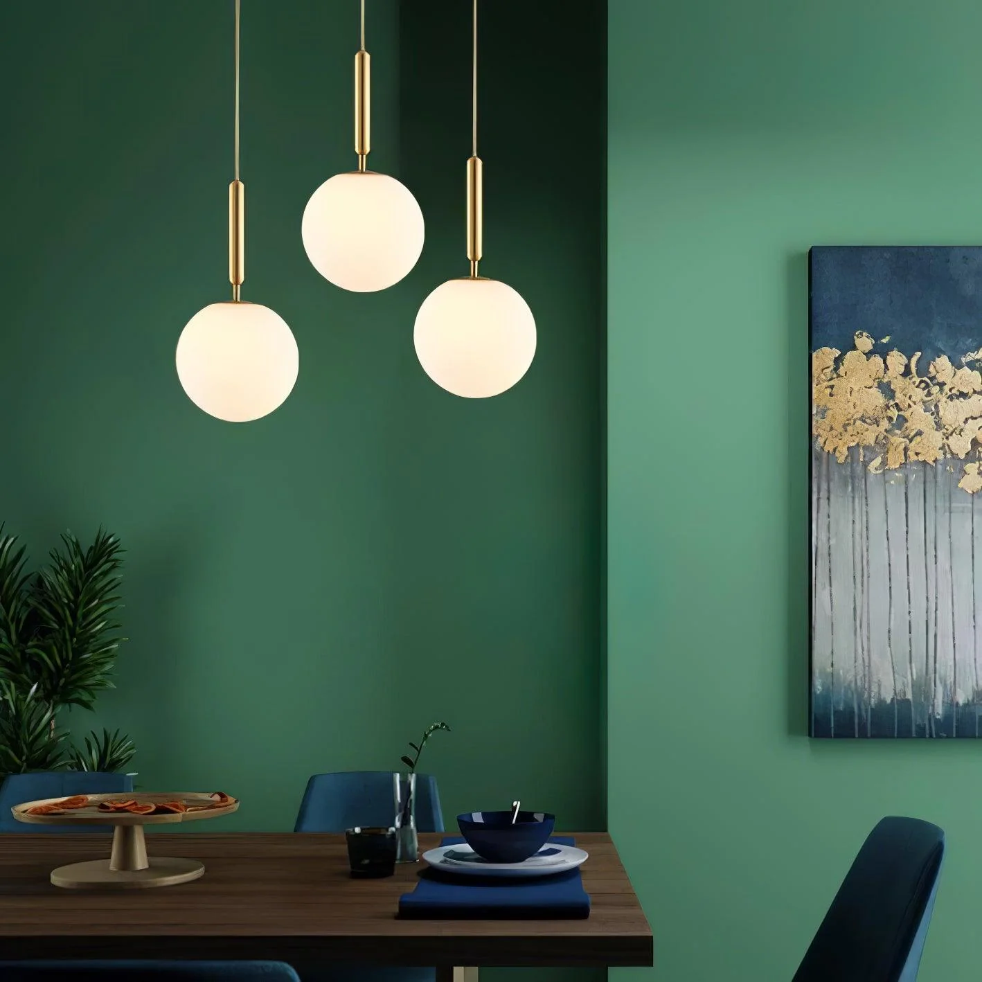 Orbita Minimalist Brass Pendant Light - Image 6