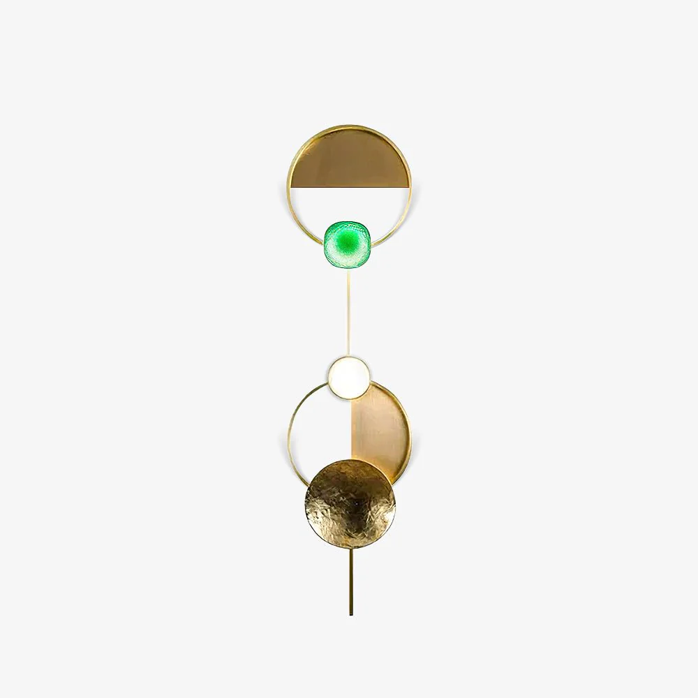 Orbiten Brass & Glass Modern Wall Lamp - Image 2