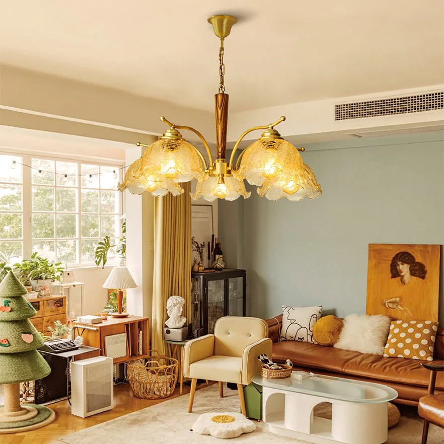 Orchid Vintage Glass Chandelier - Image 15