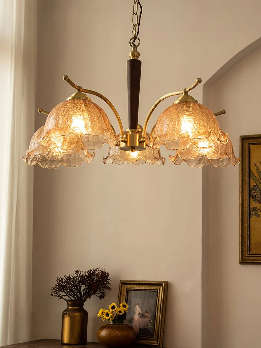 Orchid Vintage Glass Chandelier - Image 2