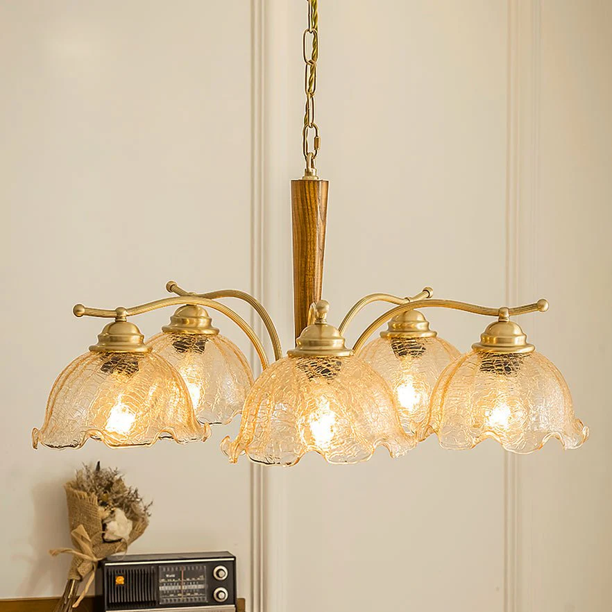 Orchid Vintage Glass Chandelier - Image 4