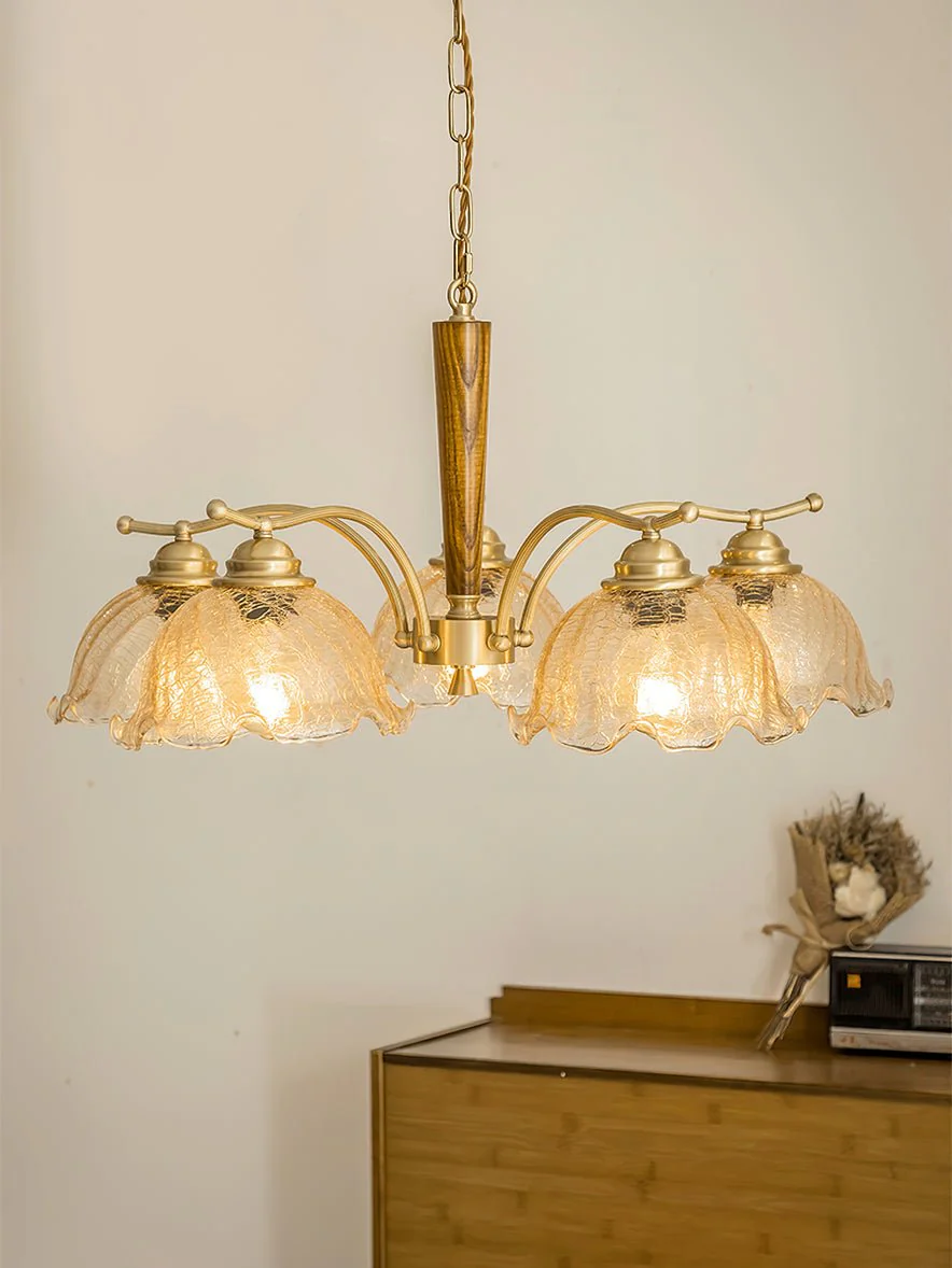 Orchid Vintage Glass Chandelier - Image 5