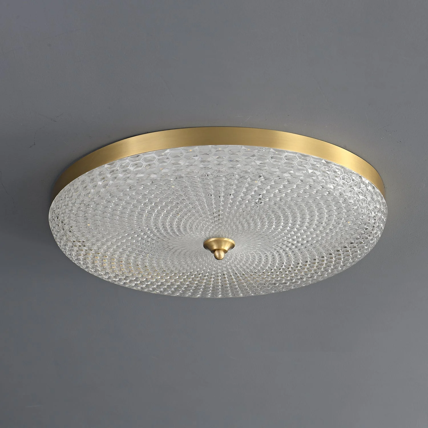 Orlena Modern Minimalist Brass Glass Ceiling Lamp - Image 10