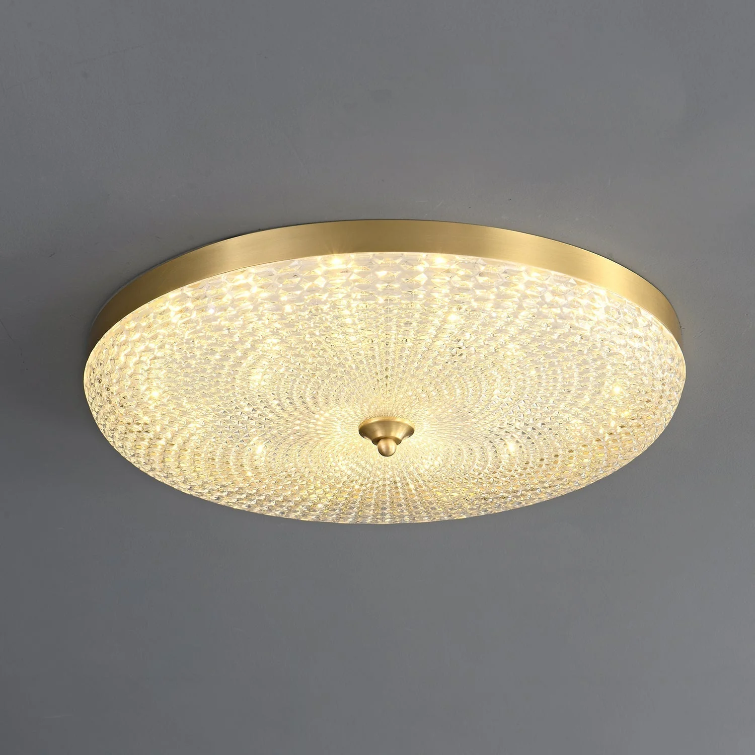 Orlena Modern Minimalist Brass Glass Ceiling Lamp - Image 11