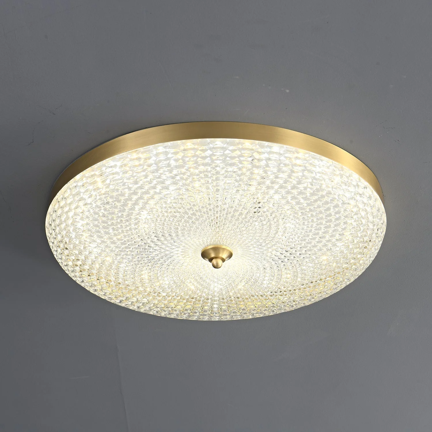 Orlena Modern Minimalist Brass Glass Ceiling Lamp - Image 12