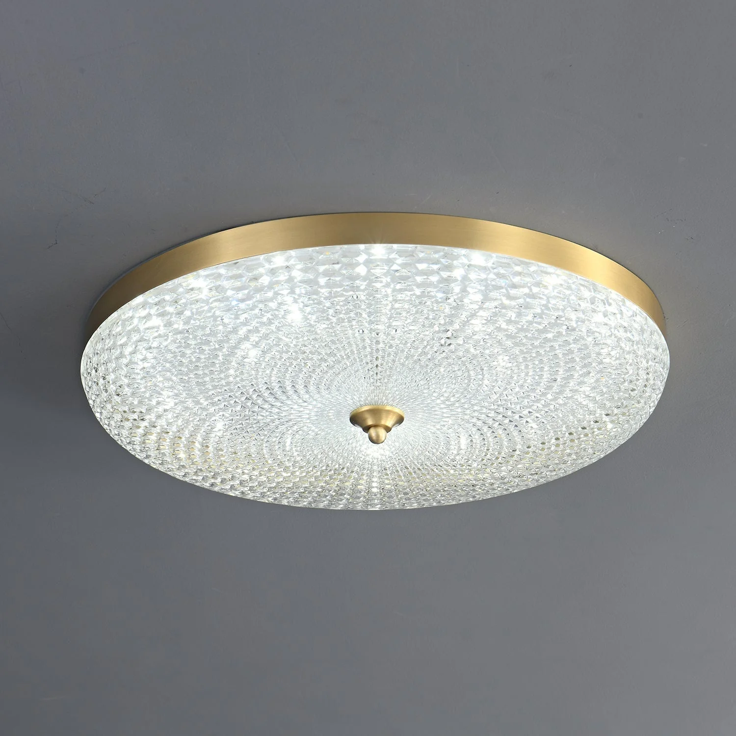 Orlena Modern Minimalist Brass Glass Ceiling Lamp - Image 13