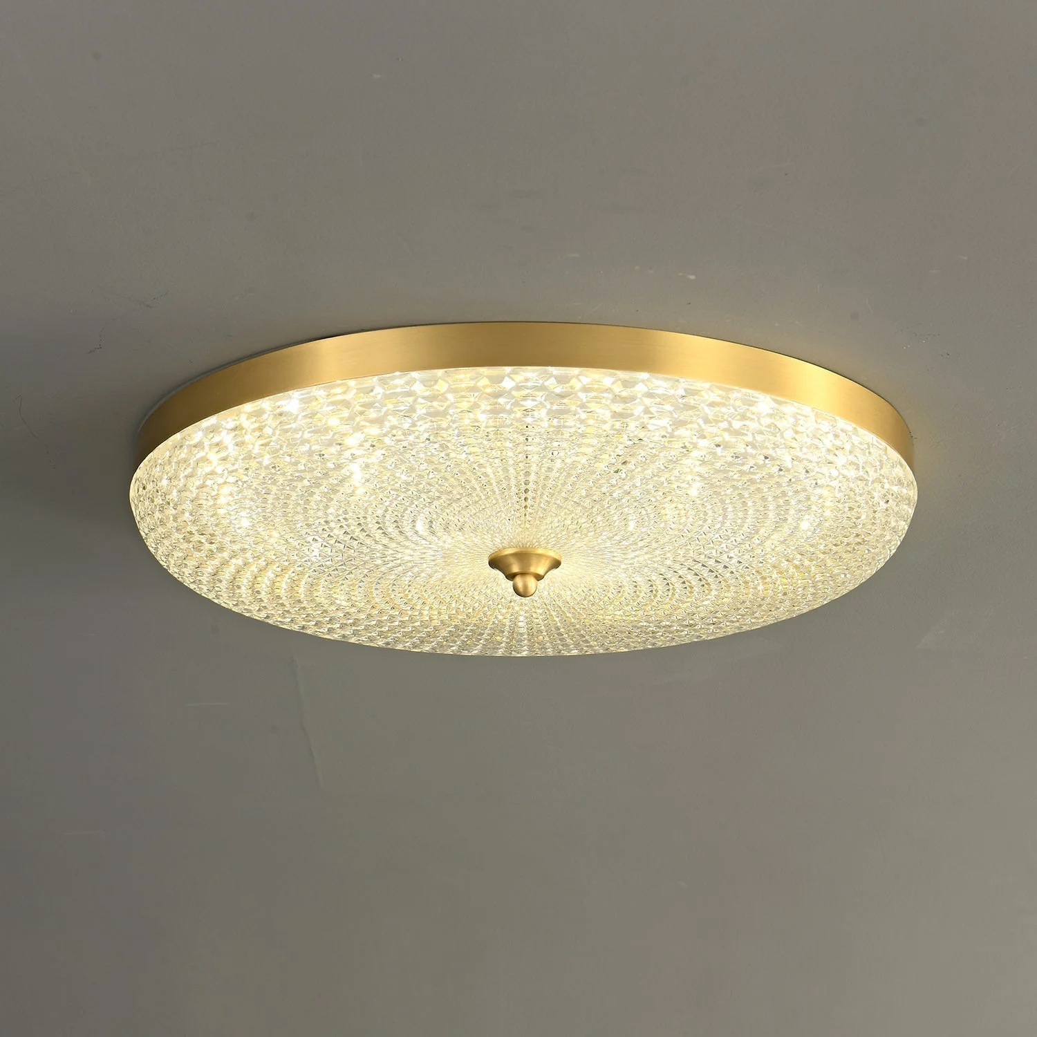 Orlena Modern Minimalist Brass Glass Ceiling Lamp - Image 14