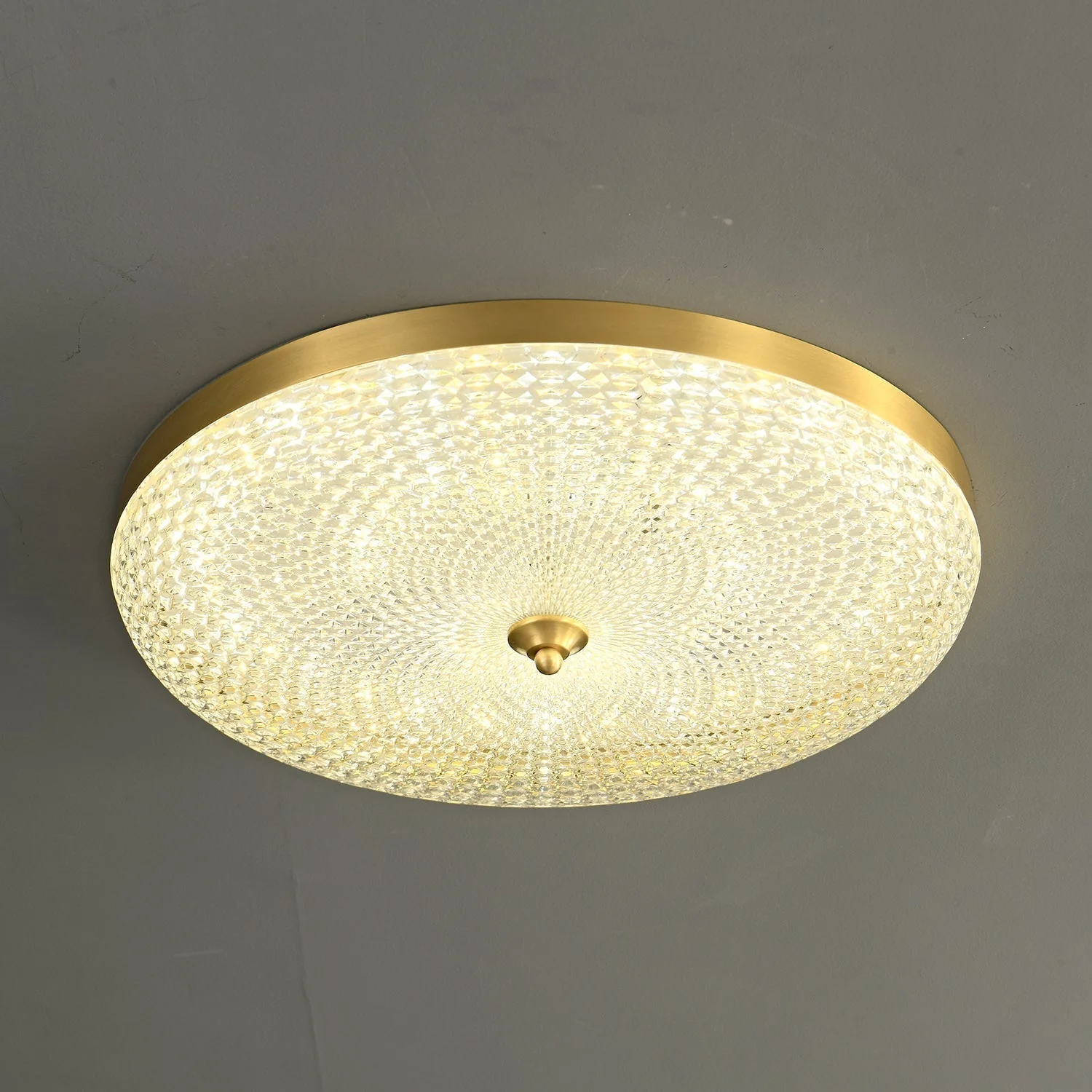 Orlena Modern Minimalist Brass Glass Ceiling Lamp - Image 15