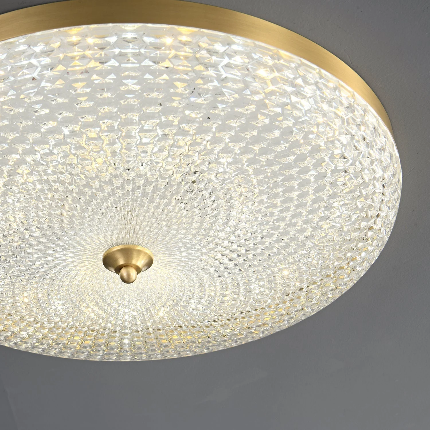 Orlena Modern Minimalist Brass Glass Ceiling Lamp - Image 8