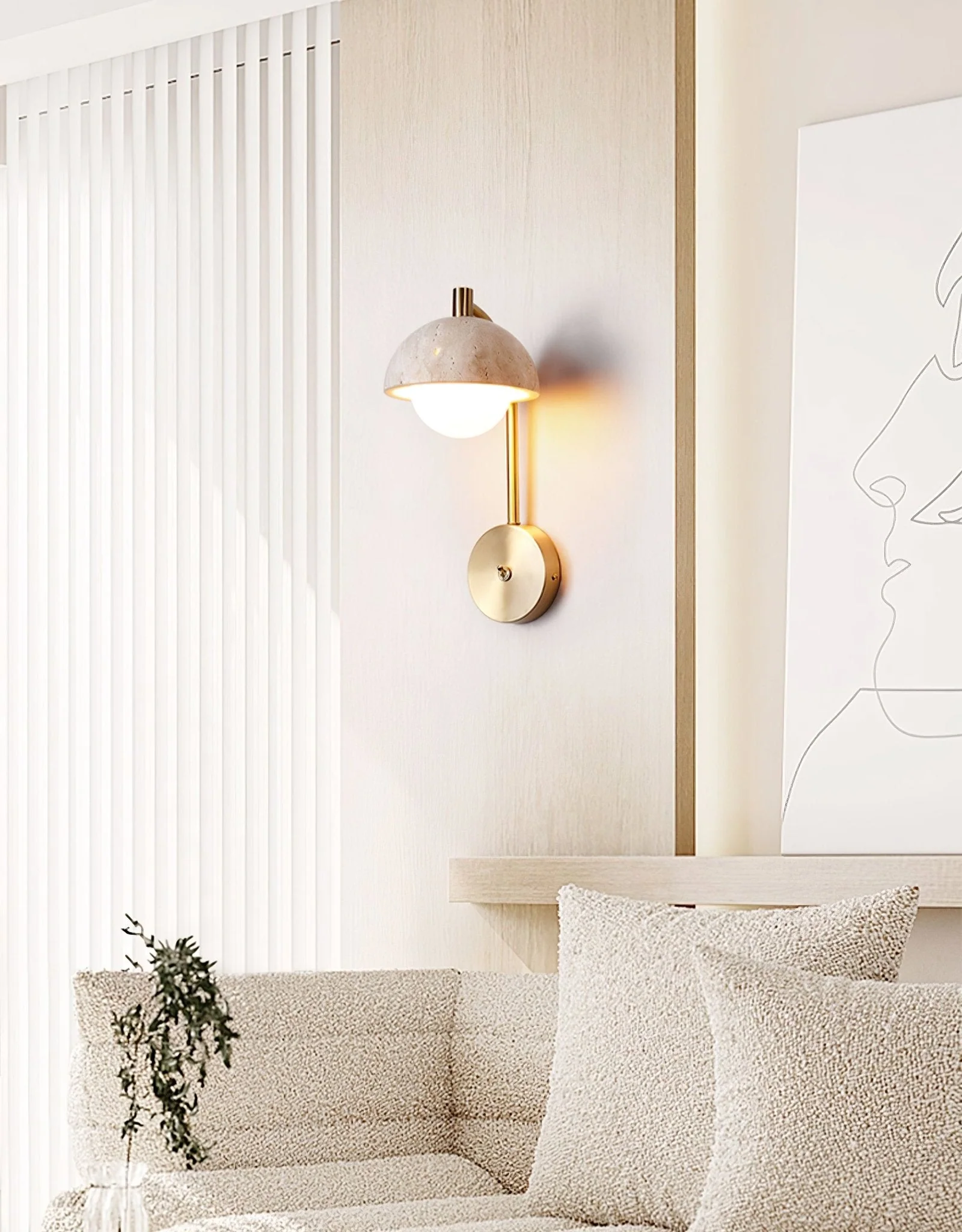 Ormaren Travertine Wall Light - Image 19
