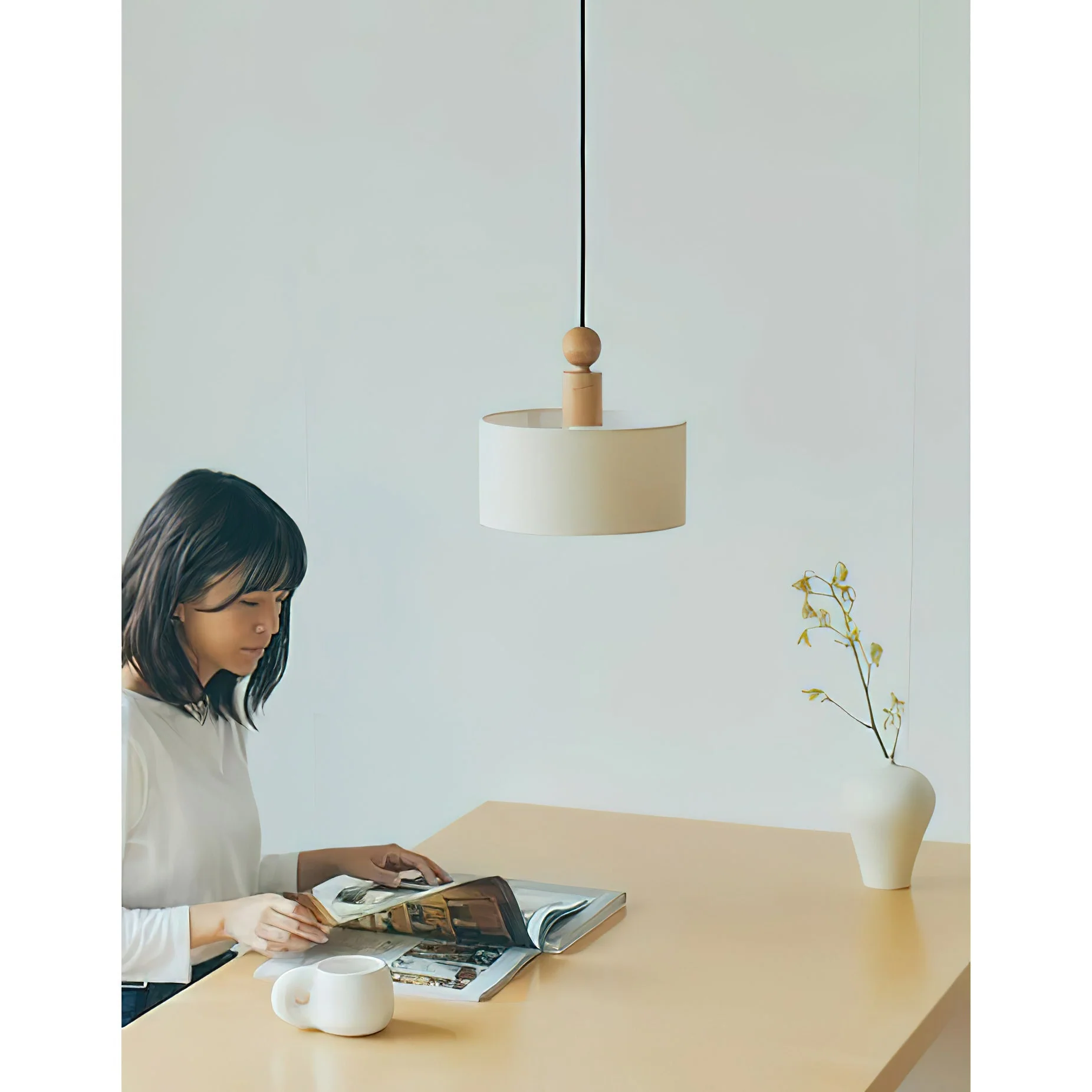 Orne Farmhouse Wood Pendant Light - Image 14