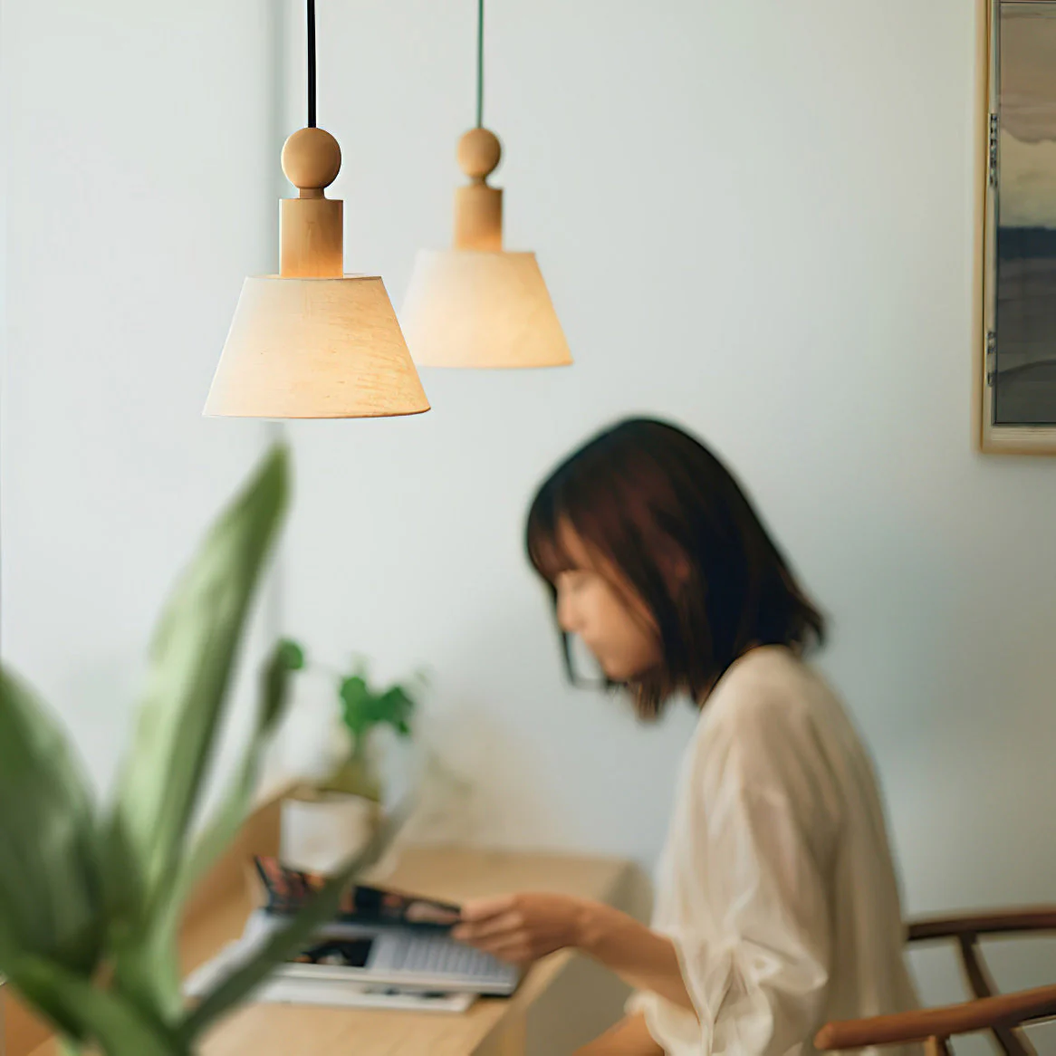 Orne Farmhouse Wood Pendant Light - Image 7