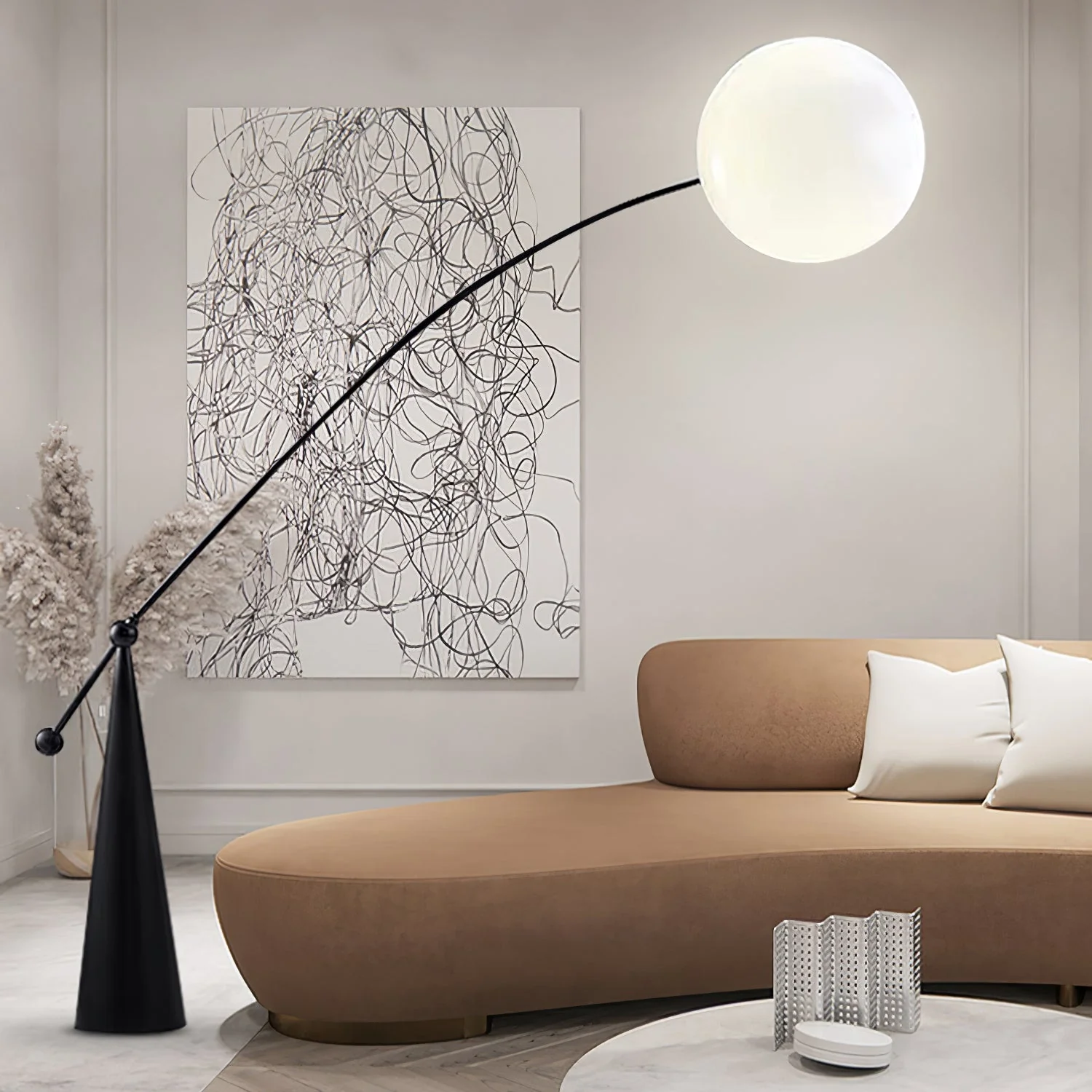 Ortalil Modern Arc Floor Lamp - Image 28