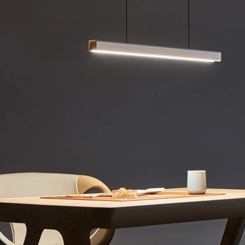 Orva Minimalist Classic Black & White Linear Pendant Light - Image 10