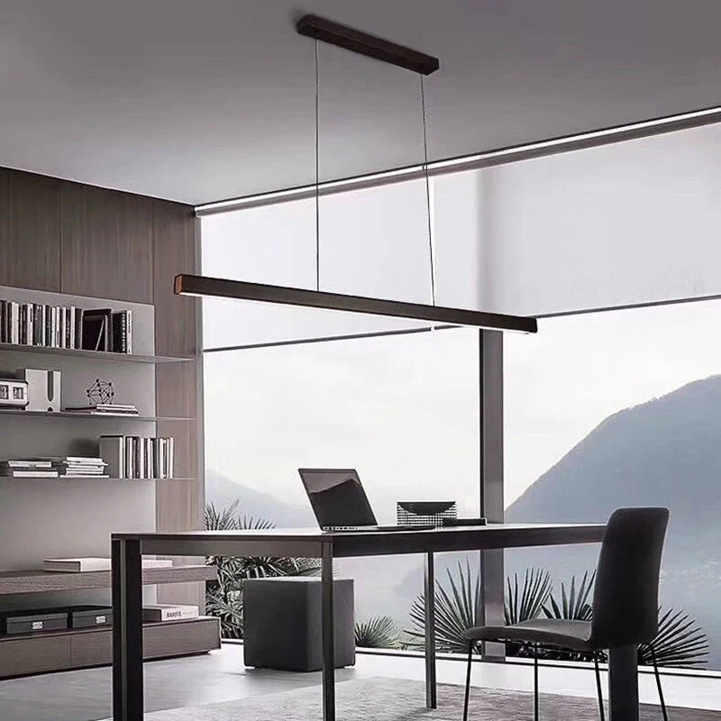 Orva Minimalist Classic Black & White Linear Pendant Light - Image 11