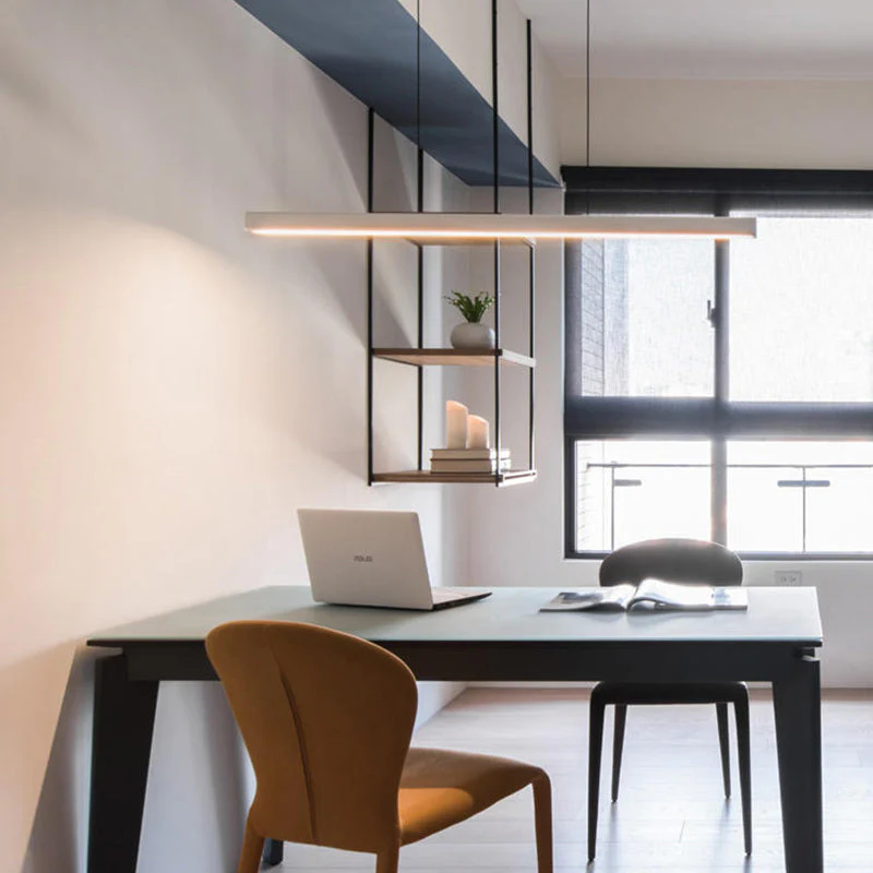 Orva Minimalist Classic Black & White Linear Pendant Light - Image 12