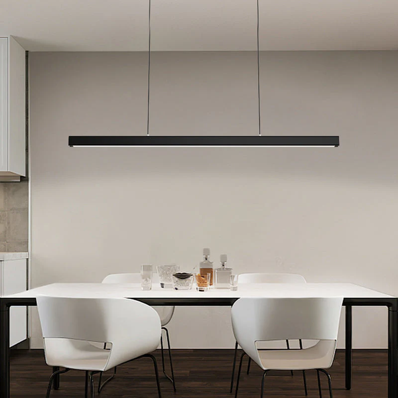 Orva Minimalist Classic Black & White Linear Pendant Light - Image 13
