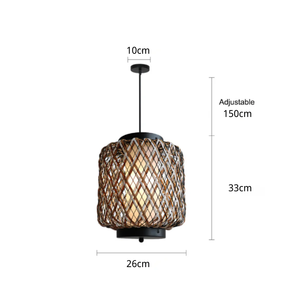 Orvee Rustic Modern Rattan Outdoor Pendants Lights - Image 3