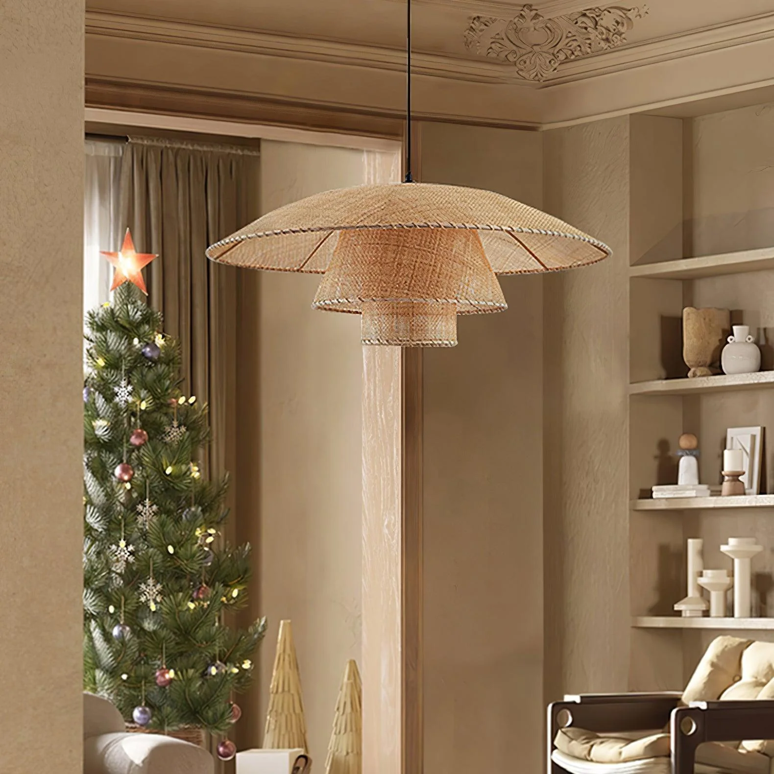 Orvellace Rattan Vintage Pendant Lamp - Image 12