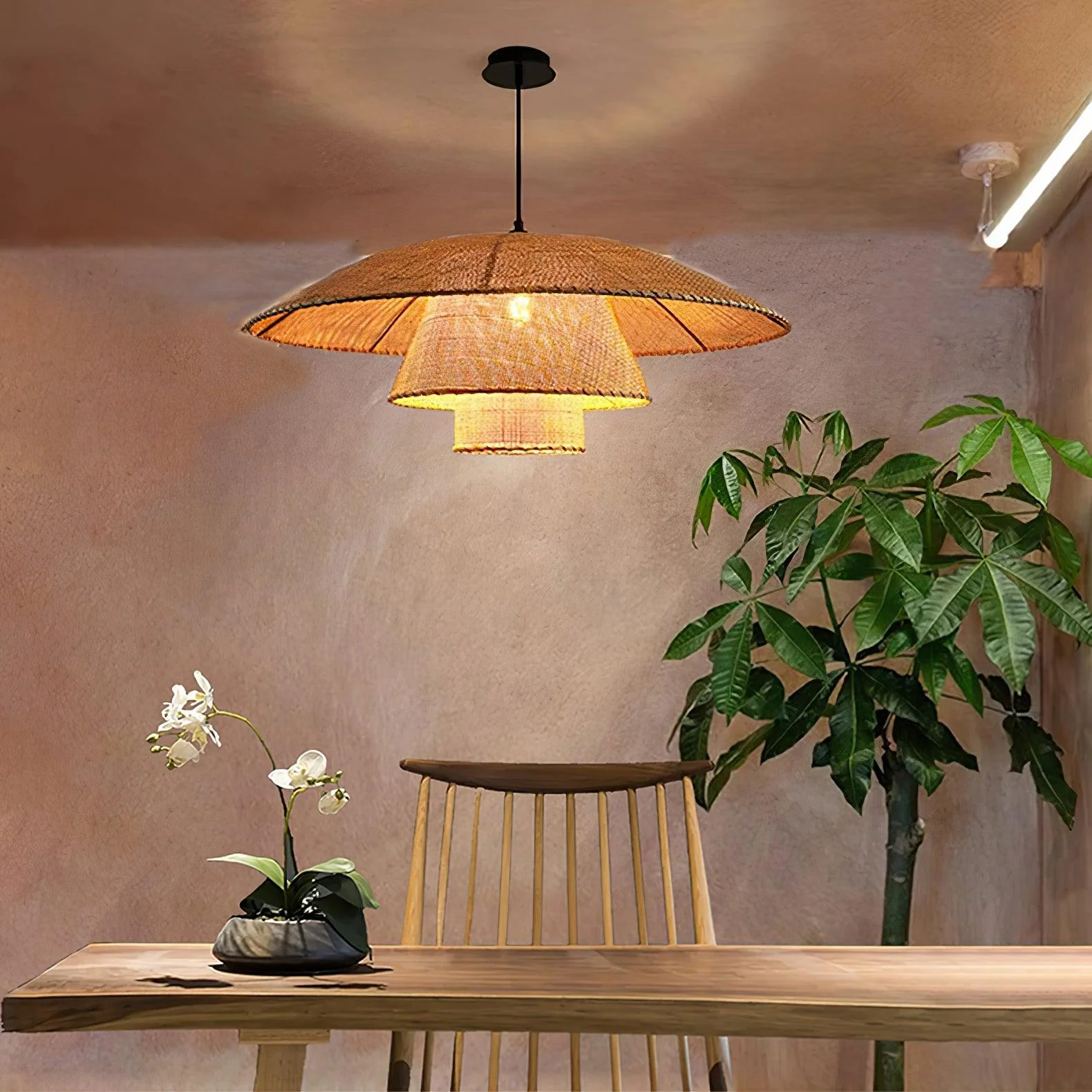 Orvellace Rattan Vintage Pendant Lamp - Image 16