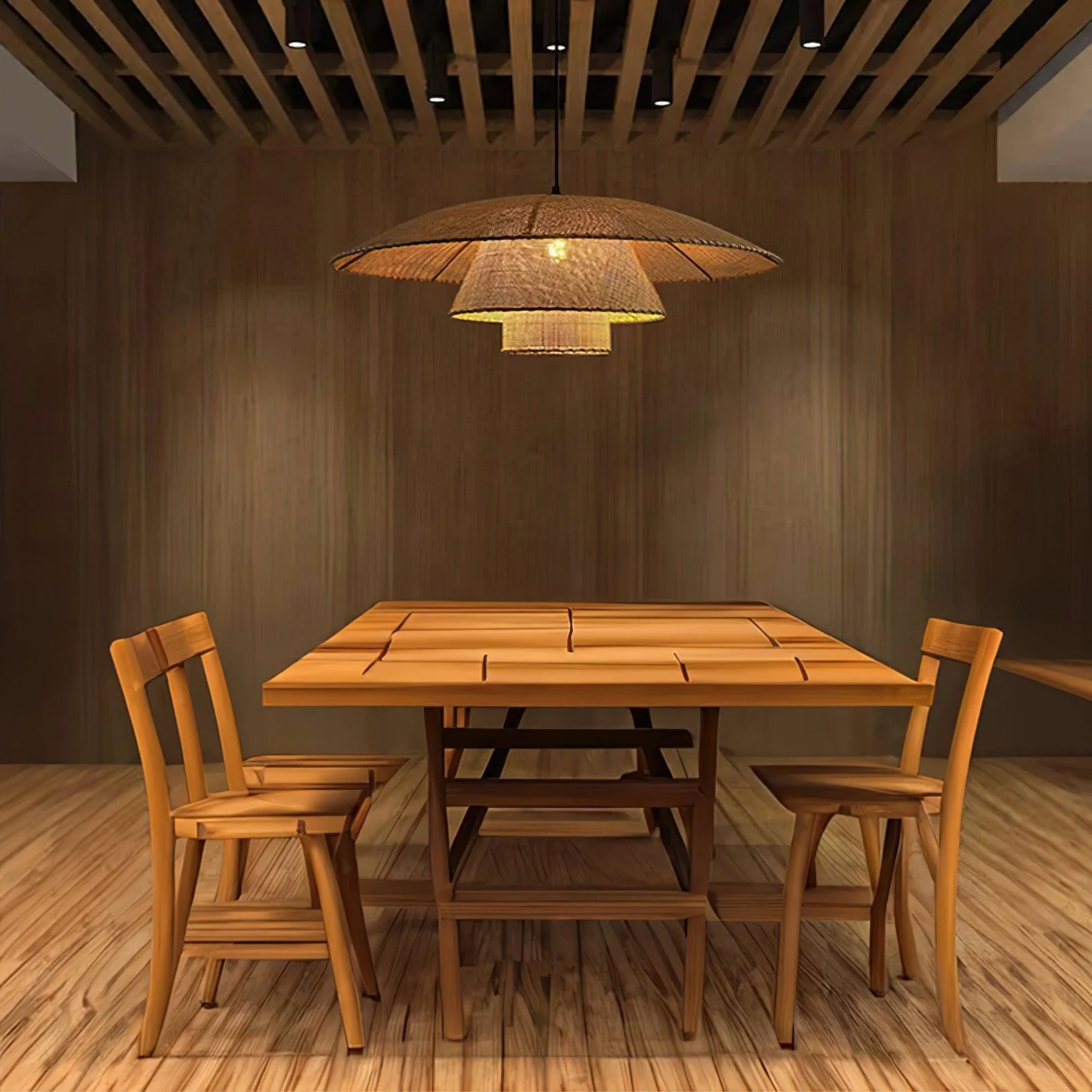 Orvellace Rattan Vintage Pendant Lamp - Image 17