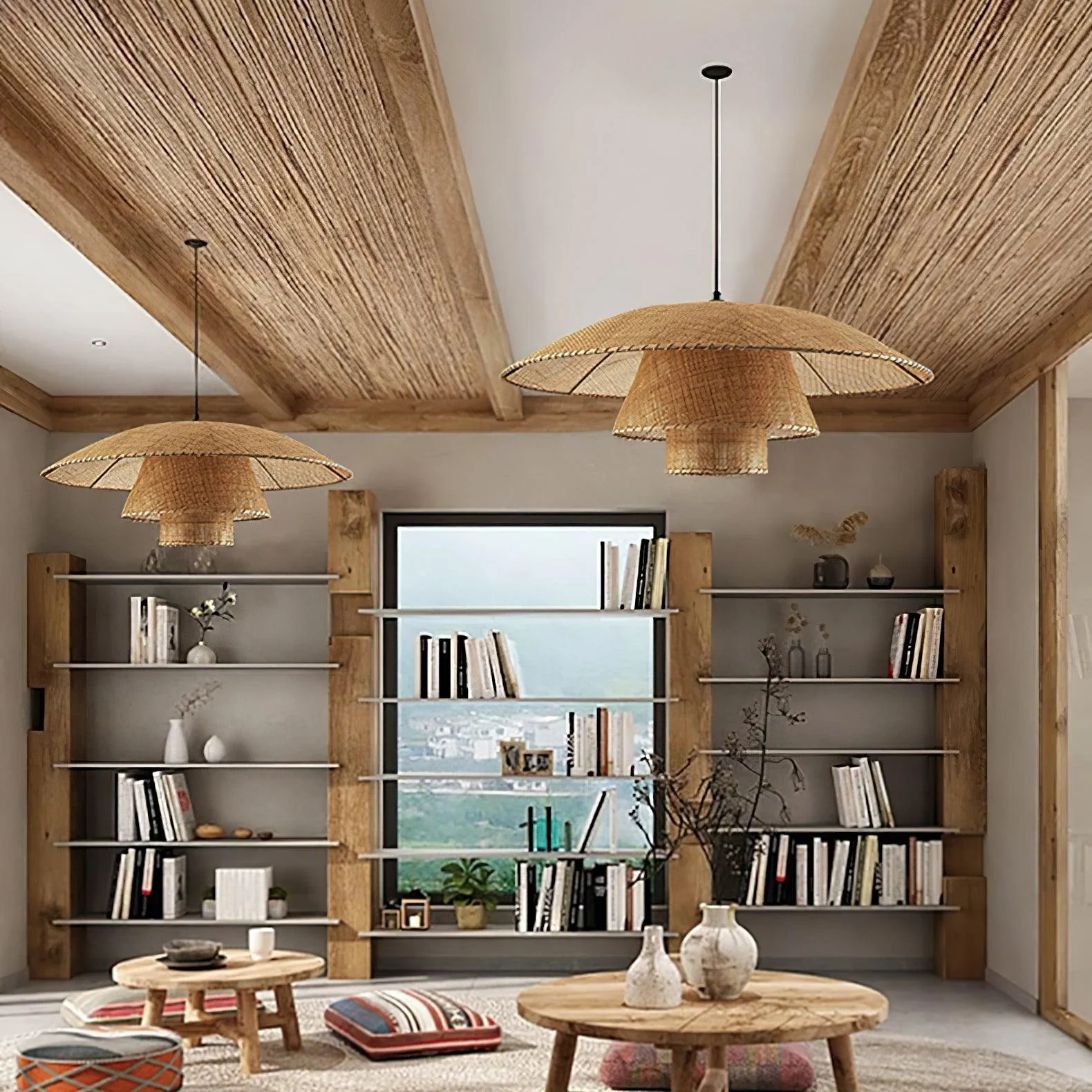 Orvellace Rattan Vintage Pendant Lamp - Image 7