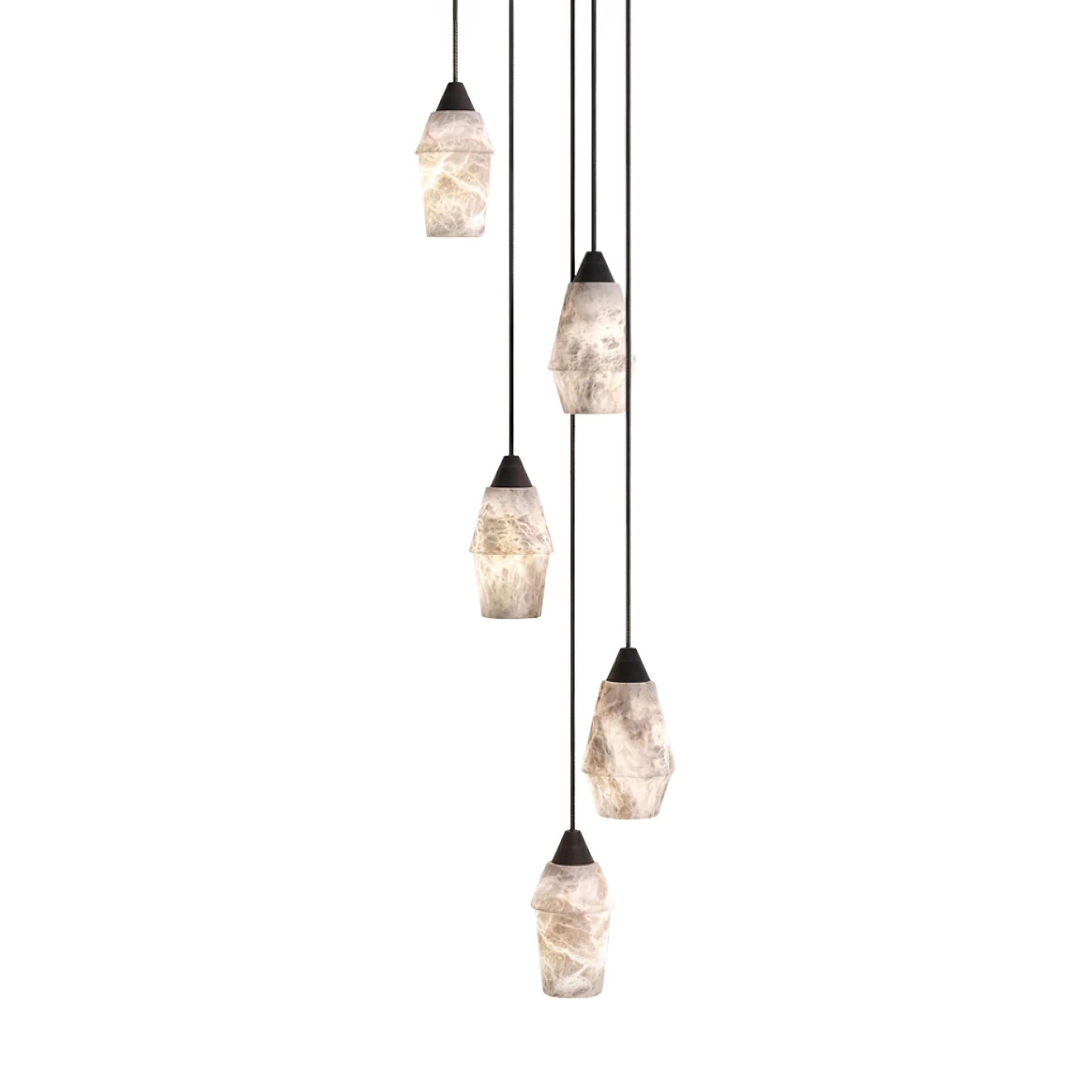 Ostara Brass & Alabaster Pendant Lamp - Image 8