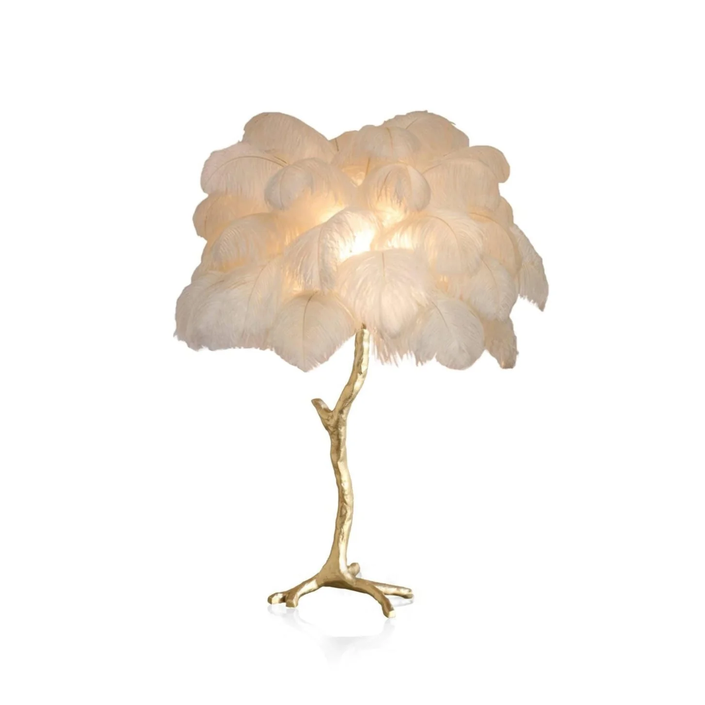 Ostrich Contemporary Feather Table Lamp