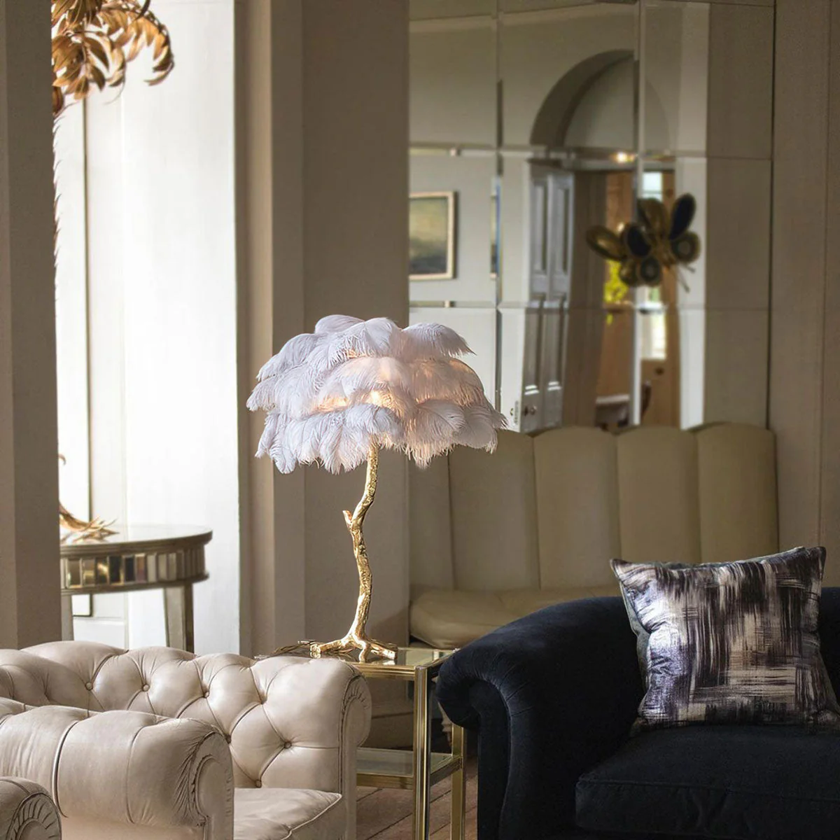 Ostrich Contemporary Feather Table Lamp - Image 11