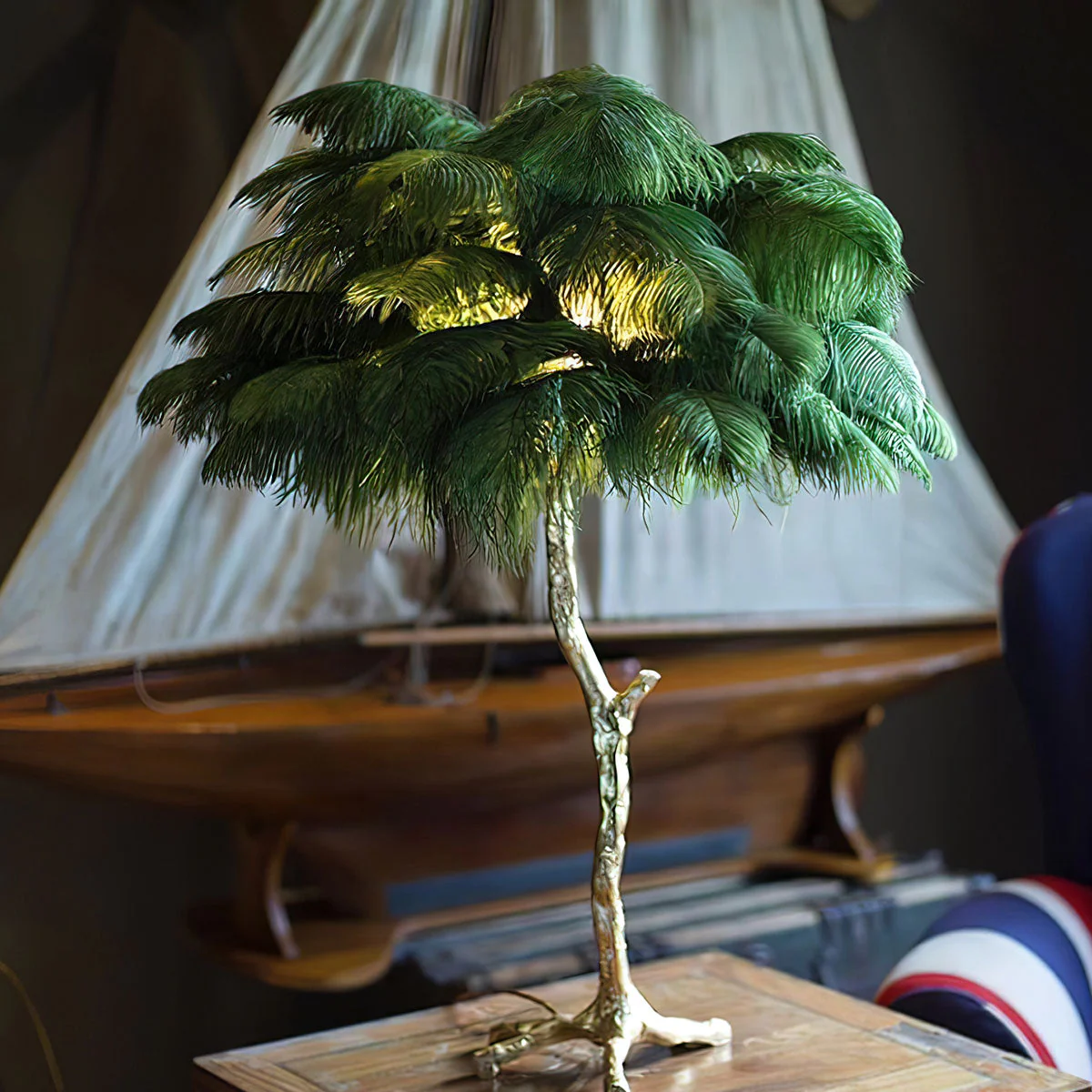 Ostrich Contemporary Feather Table Lamp - Image 2