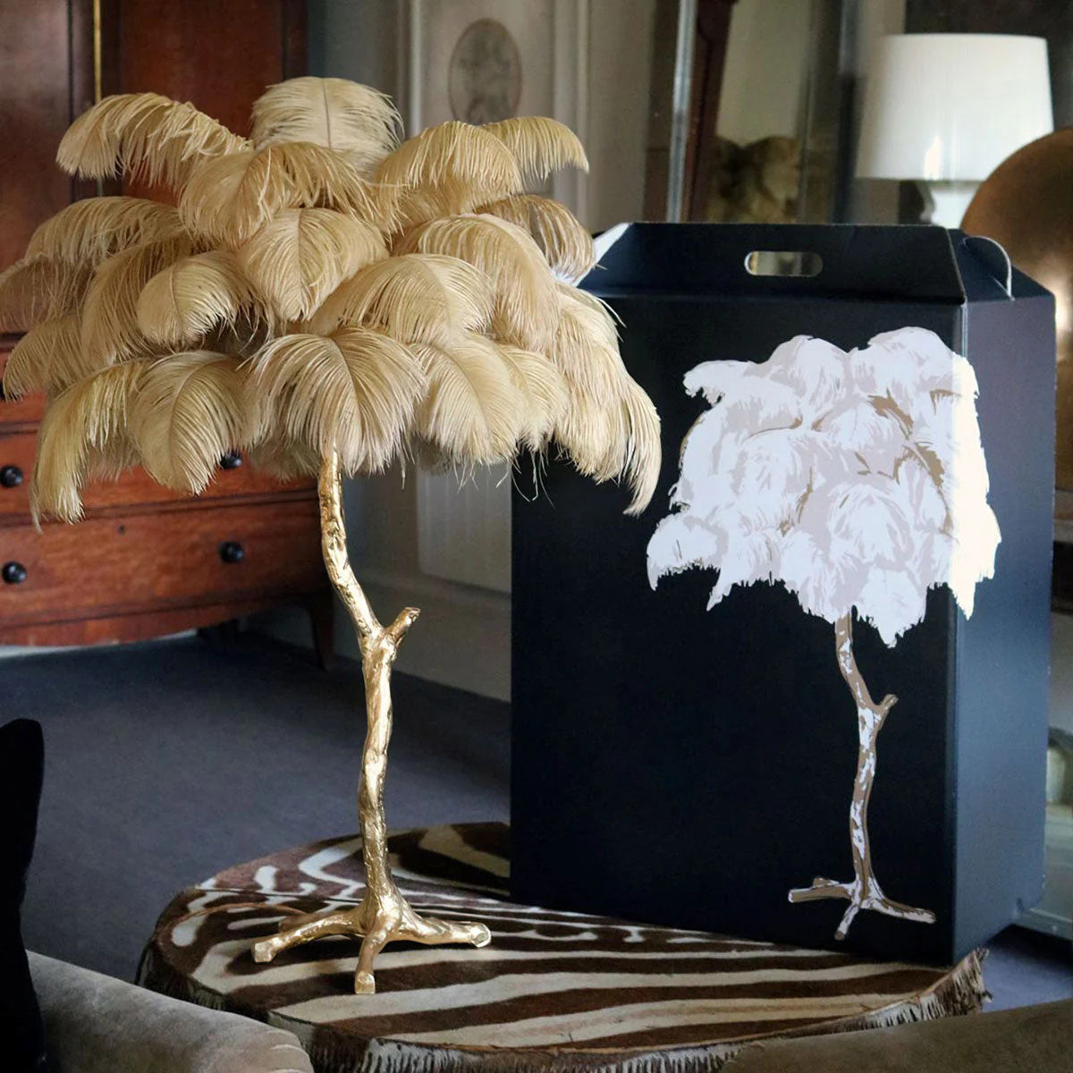 Ostrich Contemporary Feather Table Lamp - Image 26