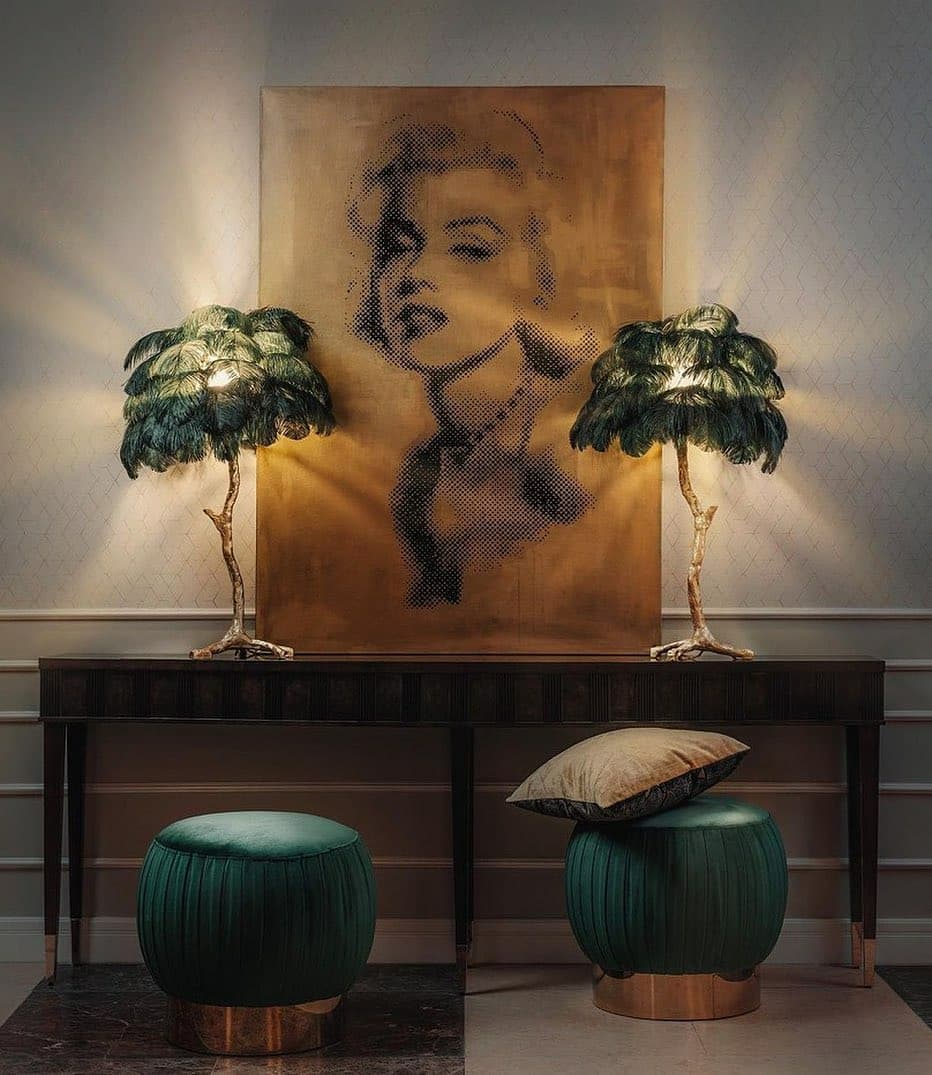 Ostrich Contemporary Feather Table Lamp - Image 38