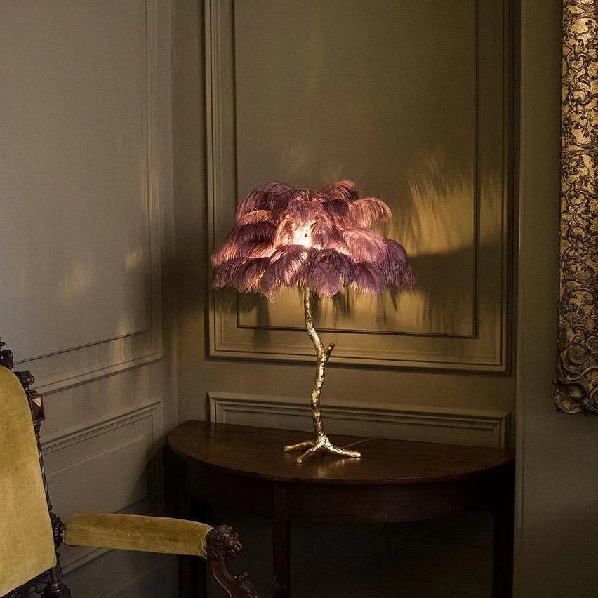 Ostrich Contemporary Feather Table Lamp - Image 4