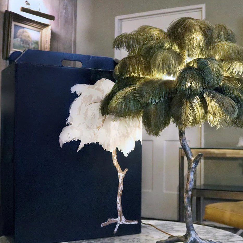 Ostrich Contemporary Feather Table Lamp - Image 5