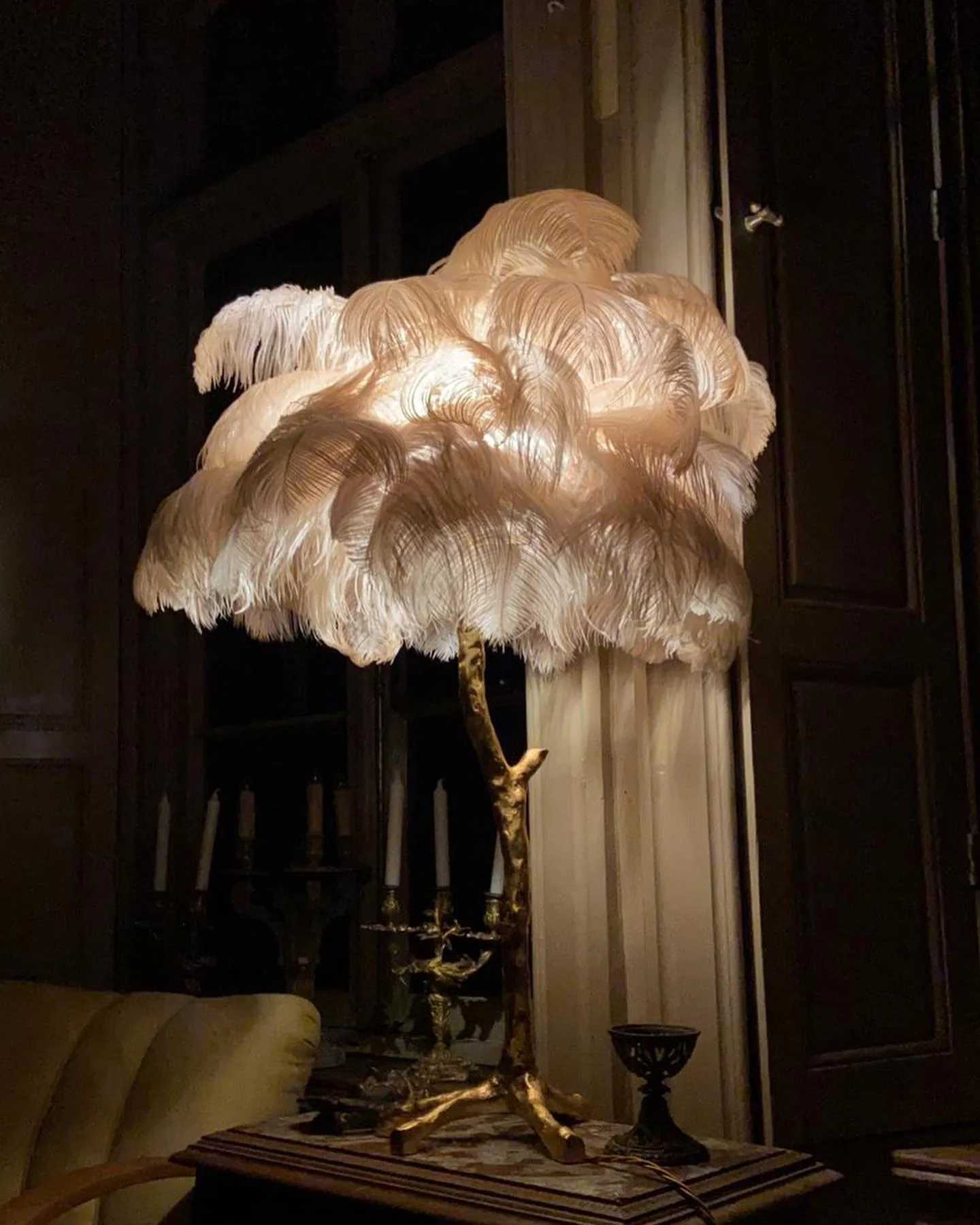 Ostrich Contemporary Feather Table Lamp - Image 50