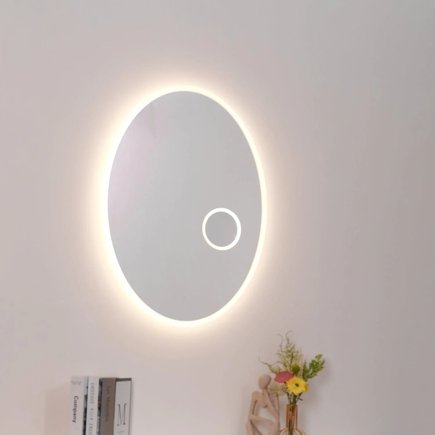 Ovariel Oval Mirror Plastic Wall Light - Image 12