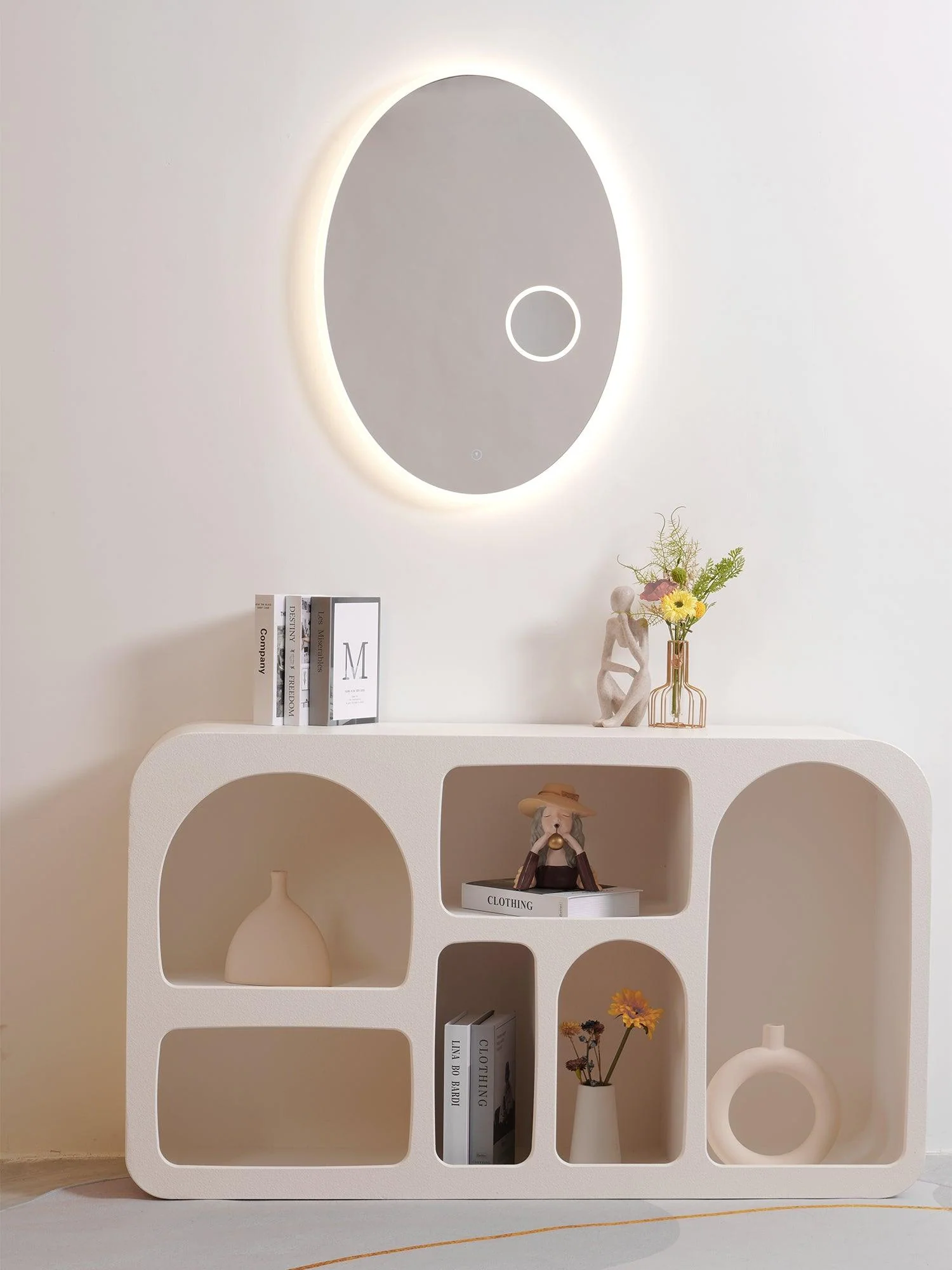 Ovariel Oval Mirror Plastic Wall Light - Image 13