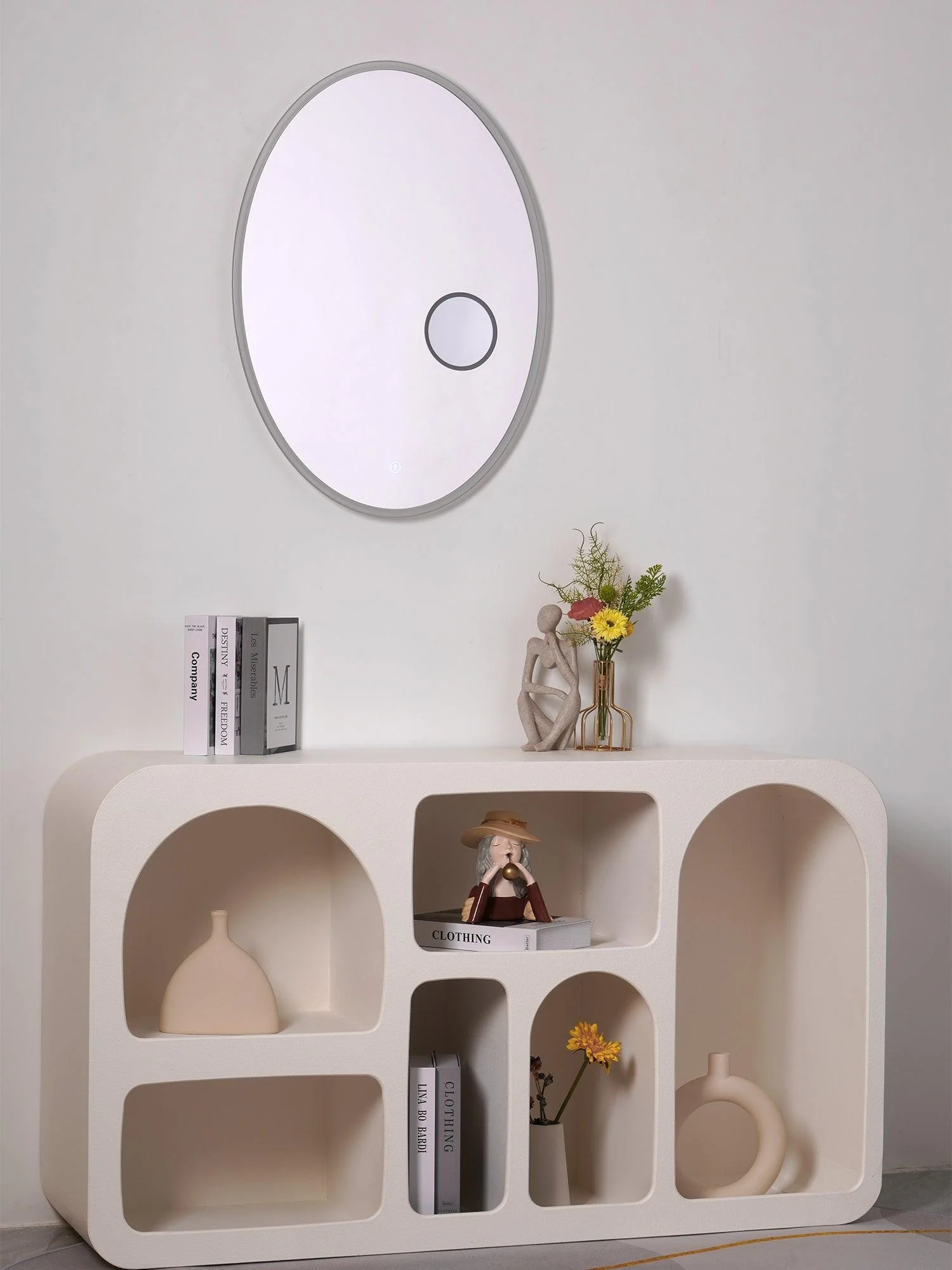 Ovariel Oval Mirror Plastic Wall Light - Image 2