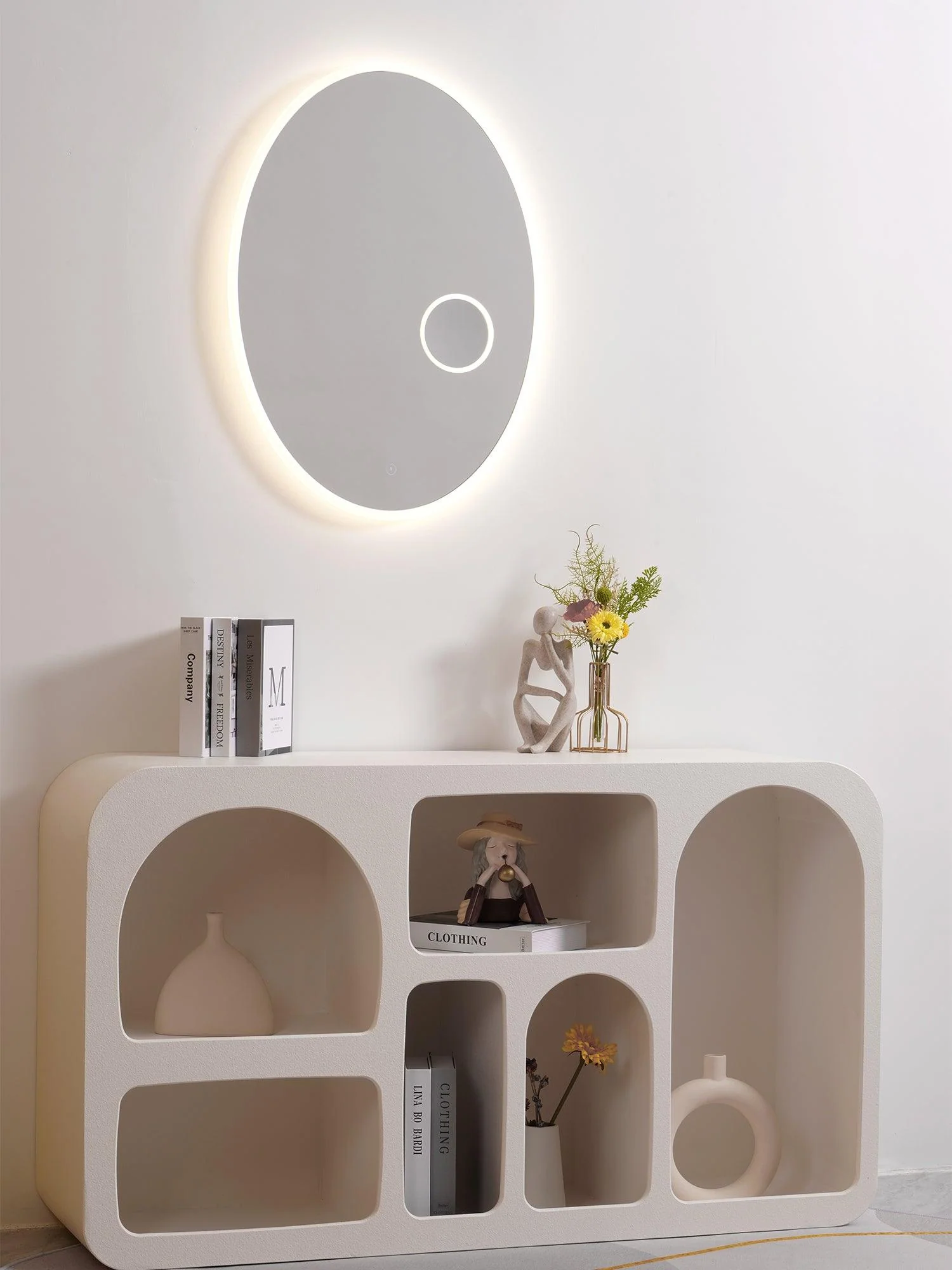 Ovariel Oval Mirror Plastic Wall Light - Image 6