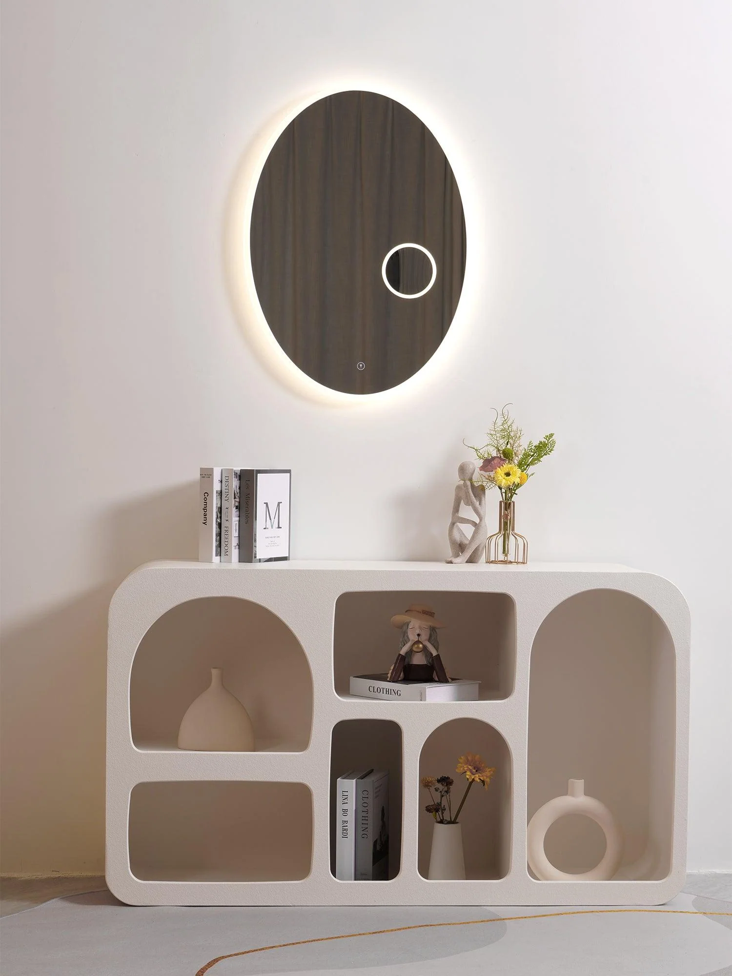 Ovariel Oval Mirror Plastic Wall Light - Image 7