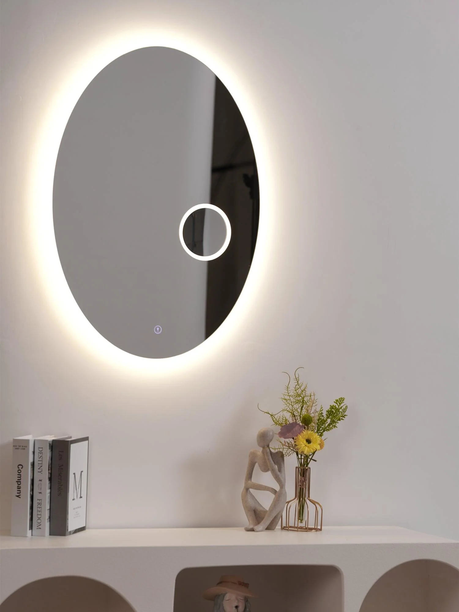 Ovariel Oval Mirror Plastic Wall Light - Image 8