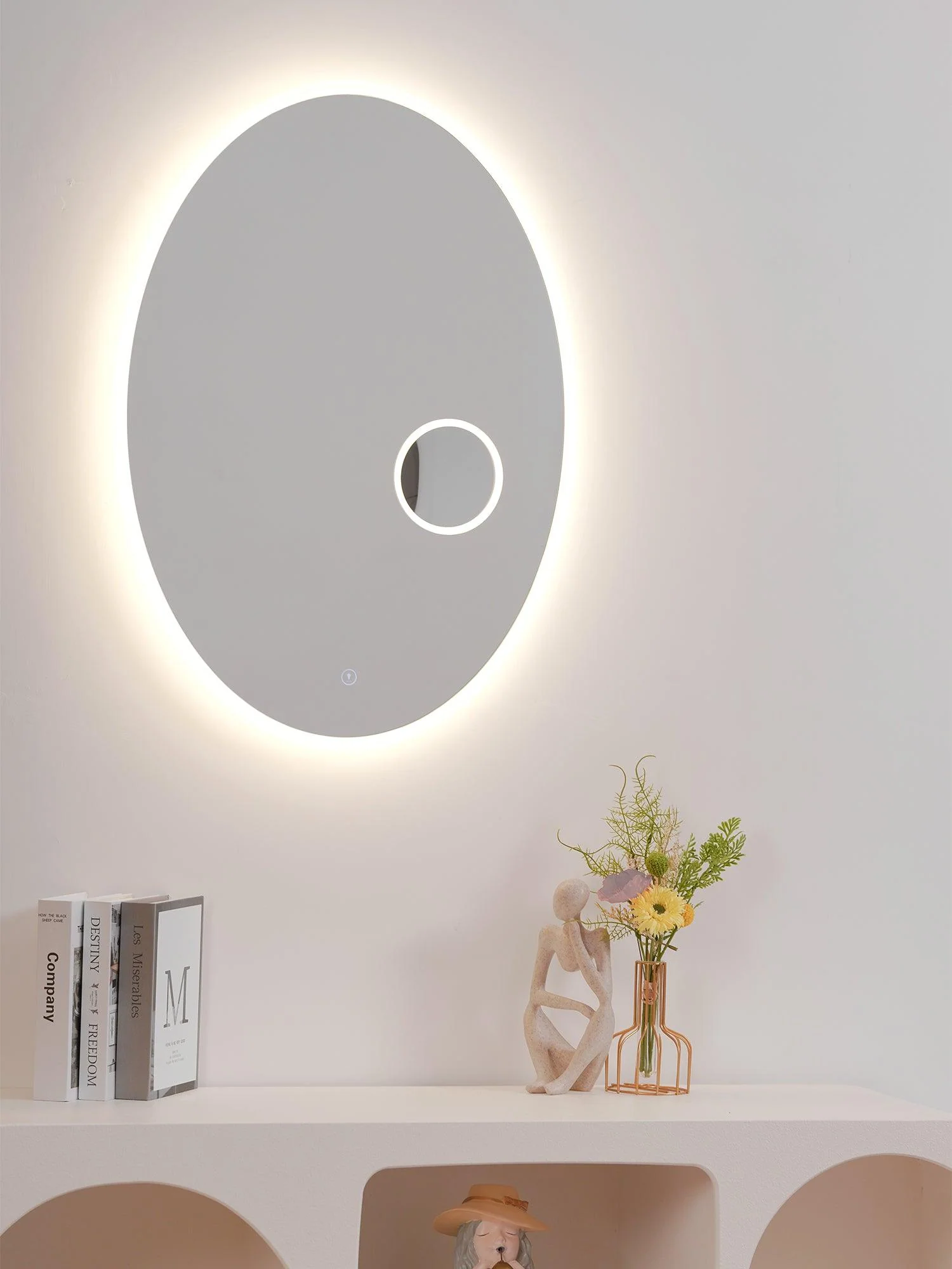 Ovariel Oval Mirror Plastic Wall Light - Image 9