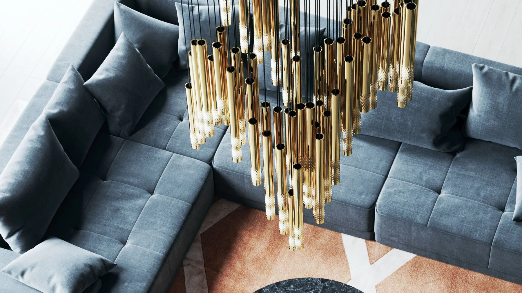 Ovynira Gold Rod Chandelier - Image 13
