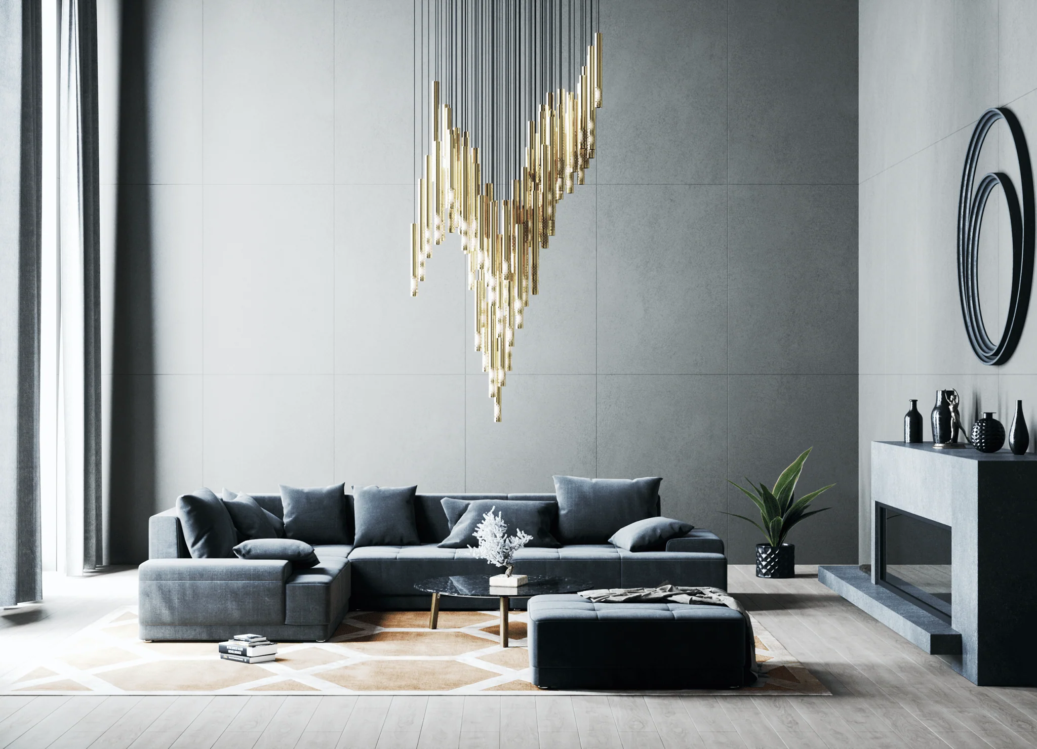 Ovynira Gold Rod Chandelier - Image 14