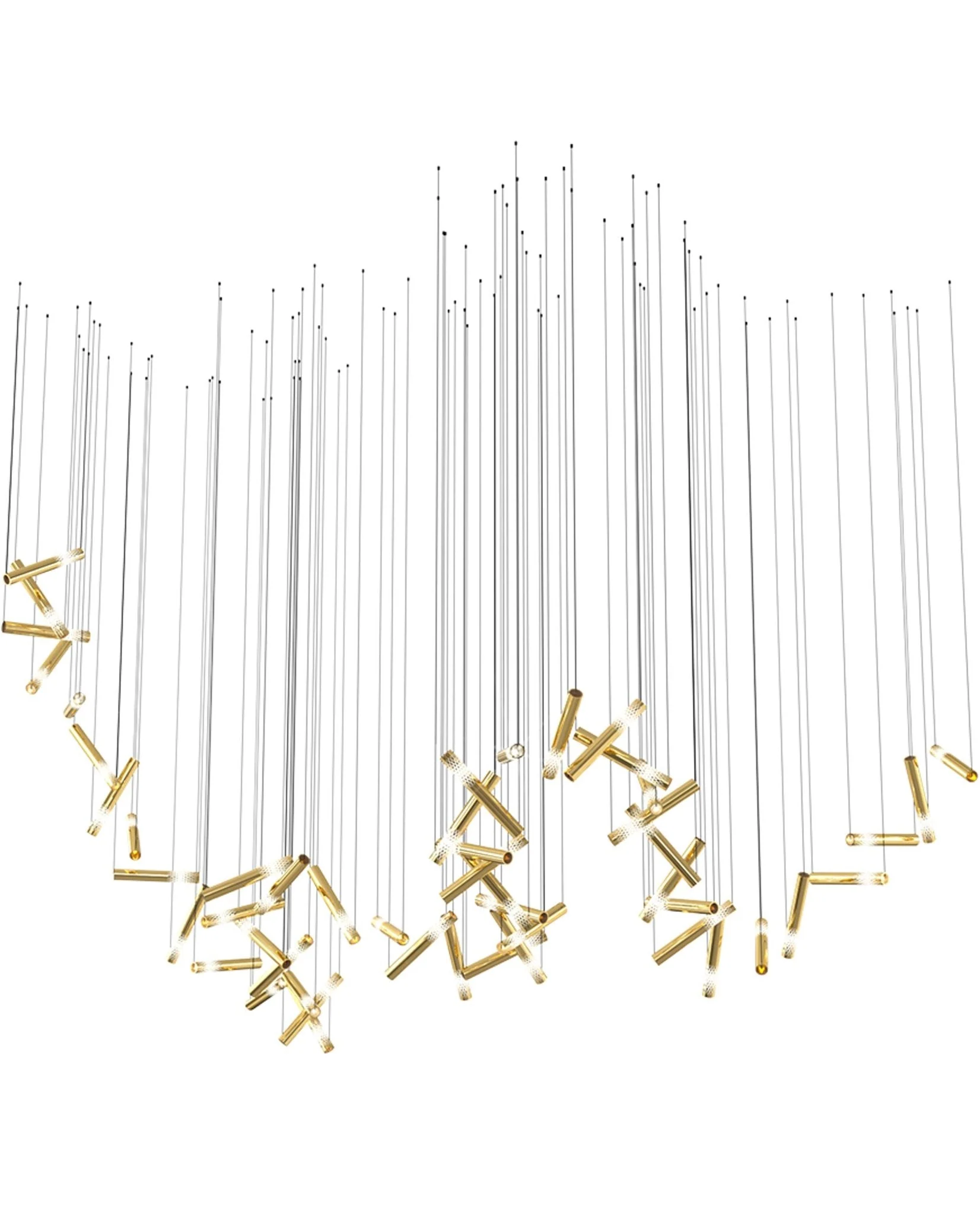 Ovynira Gold Rod Chandelier - Image 22