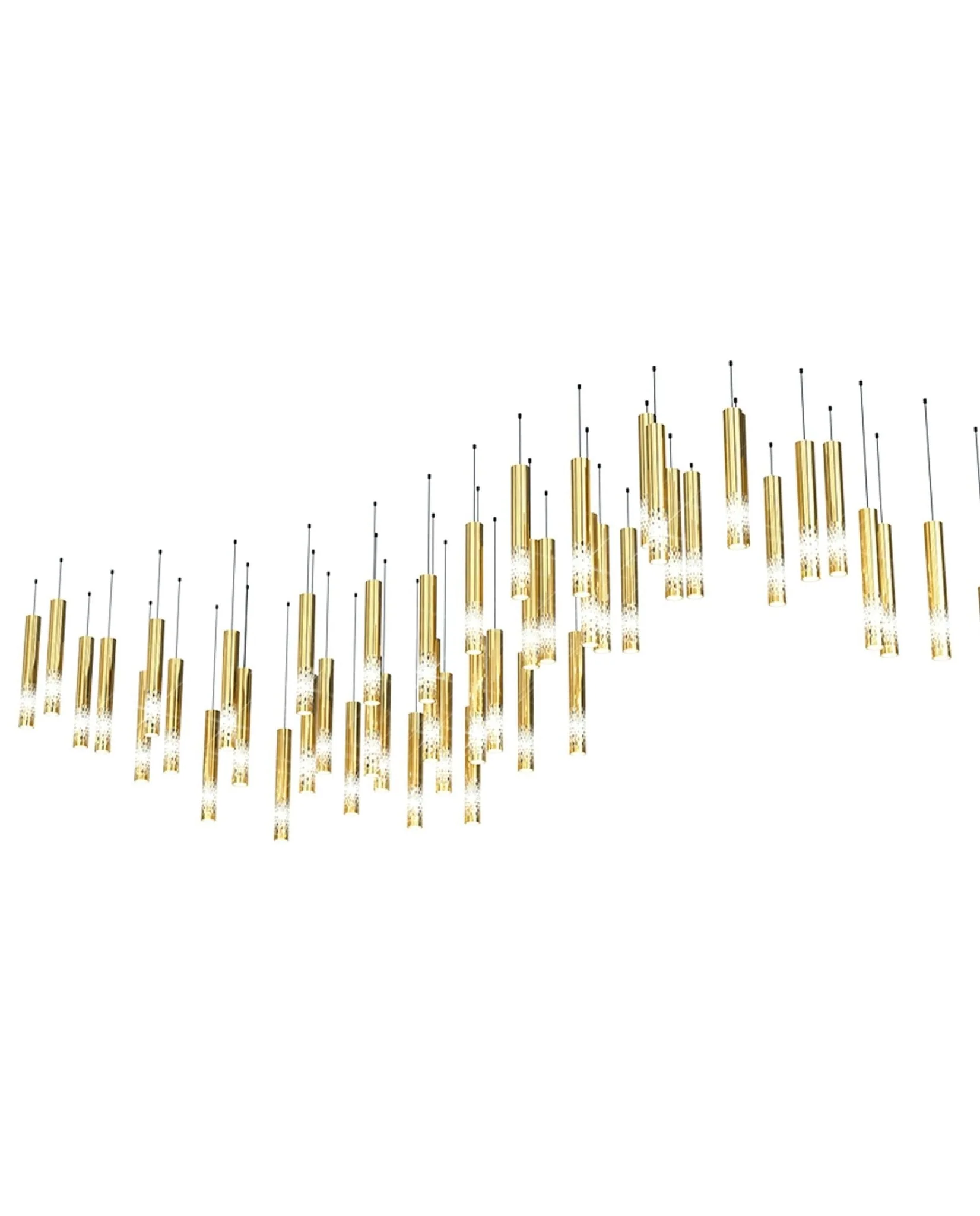 Ovynira Gold Rod Chandelier - Image 24