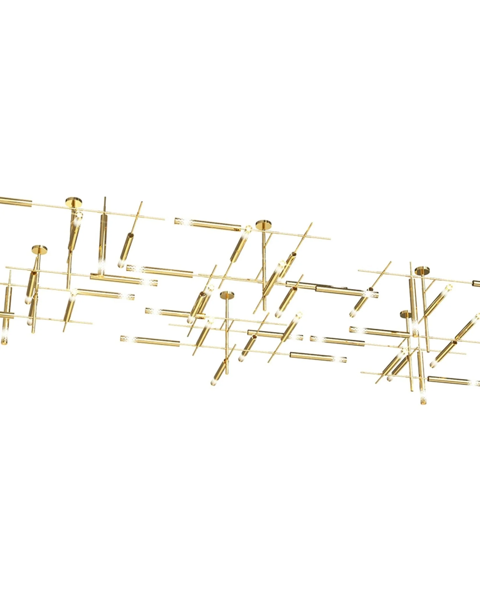 Ovynira Gold Rod Chandelier - Image 25