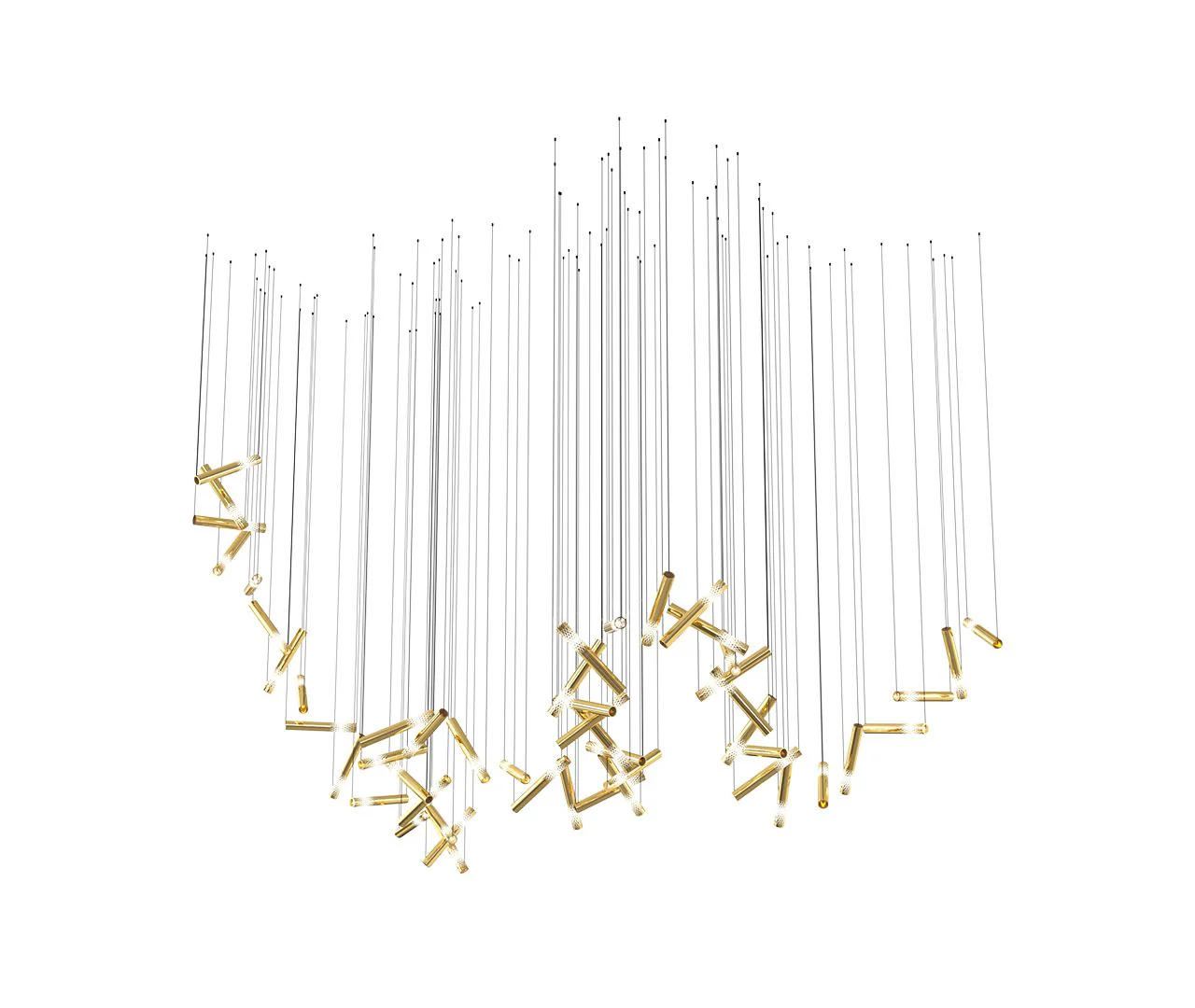 Ovynira Gold Rod Chandelier - Image 26