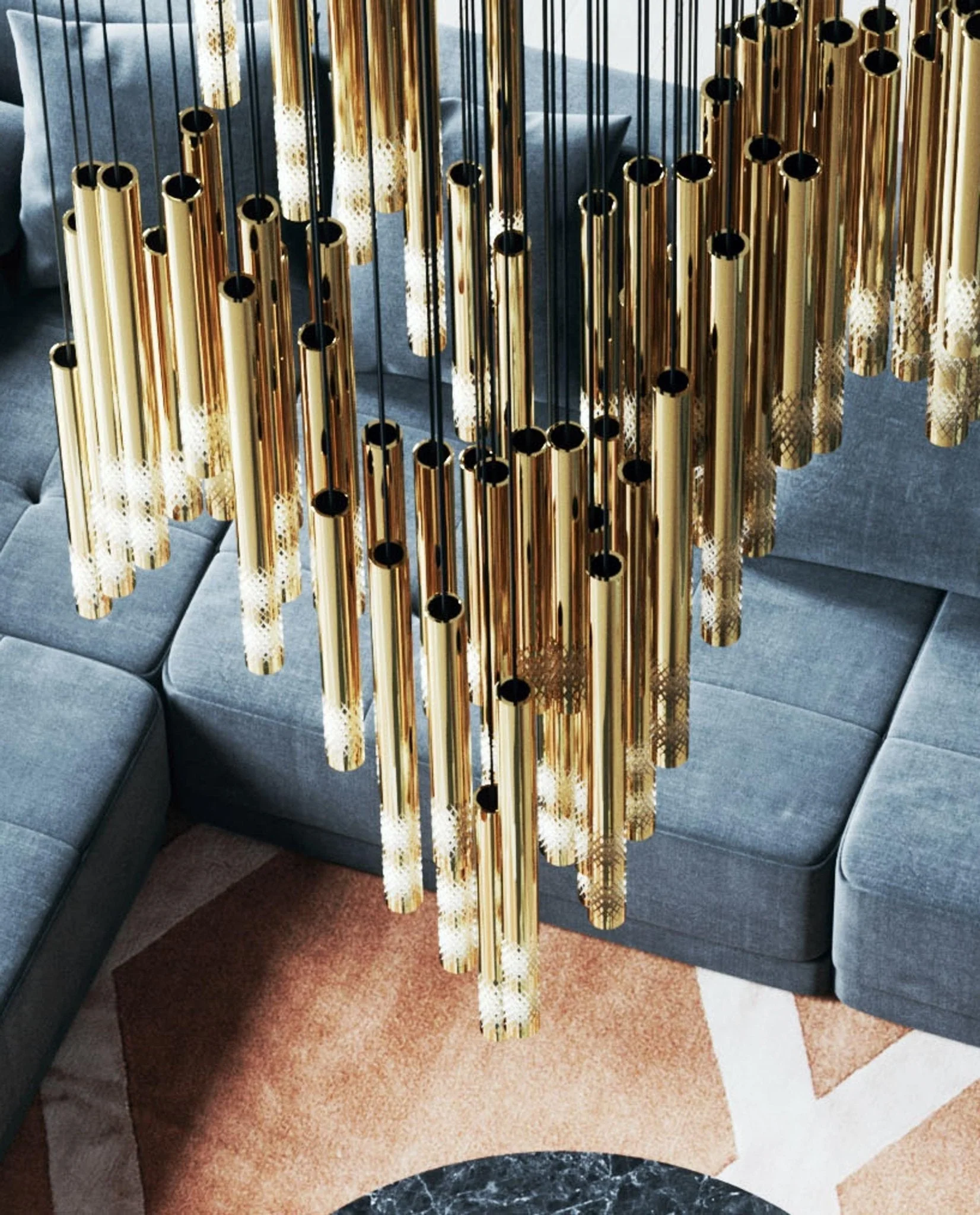 Ovynira Gold Rod Chandelier - Image 27